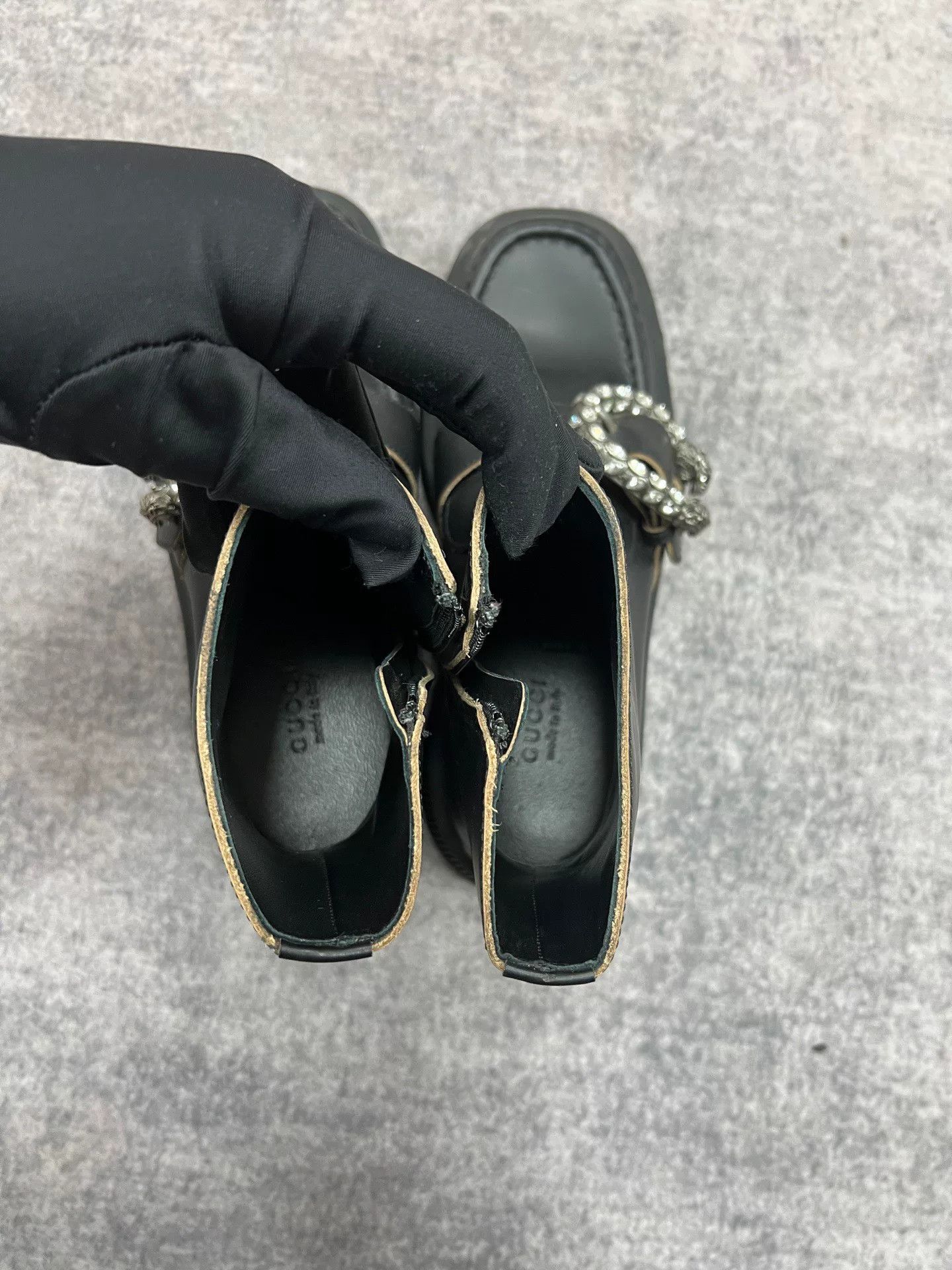 Gucci gucci embellished black ankle boots size 36 Size US 6 / IT 36 - 7 Thumbnail