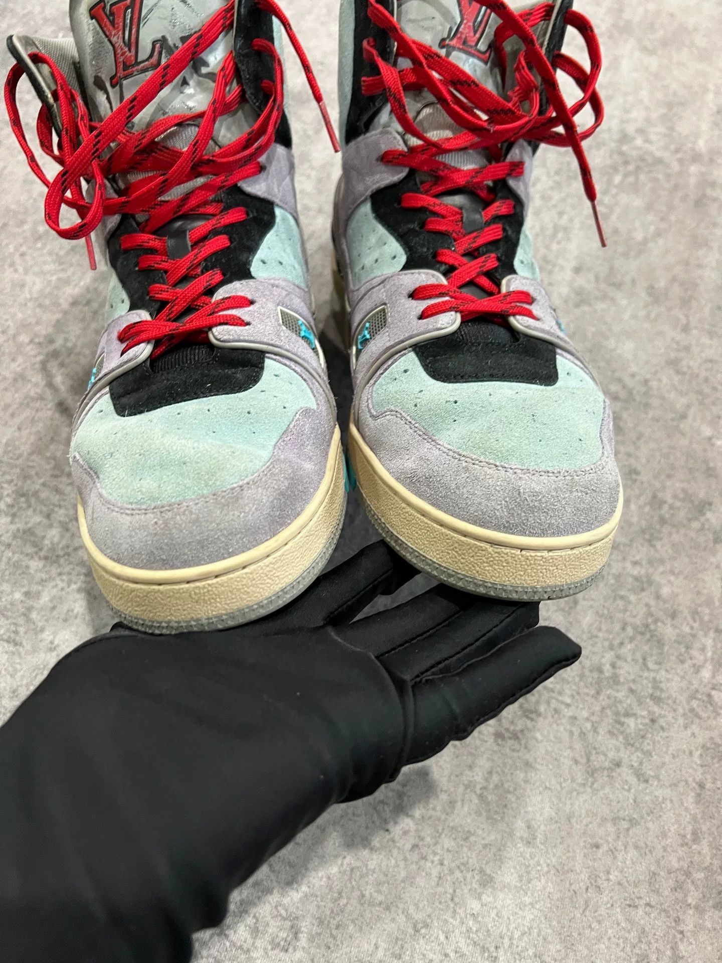 Louis Vuitton Lv拼色高帮trainer high-top sneakers Size US 10 / EU 43 - 4 Thumbnail