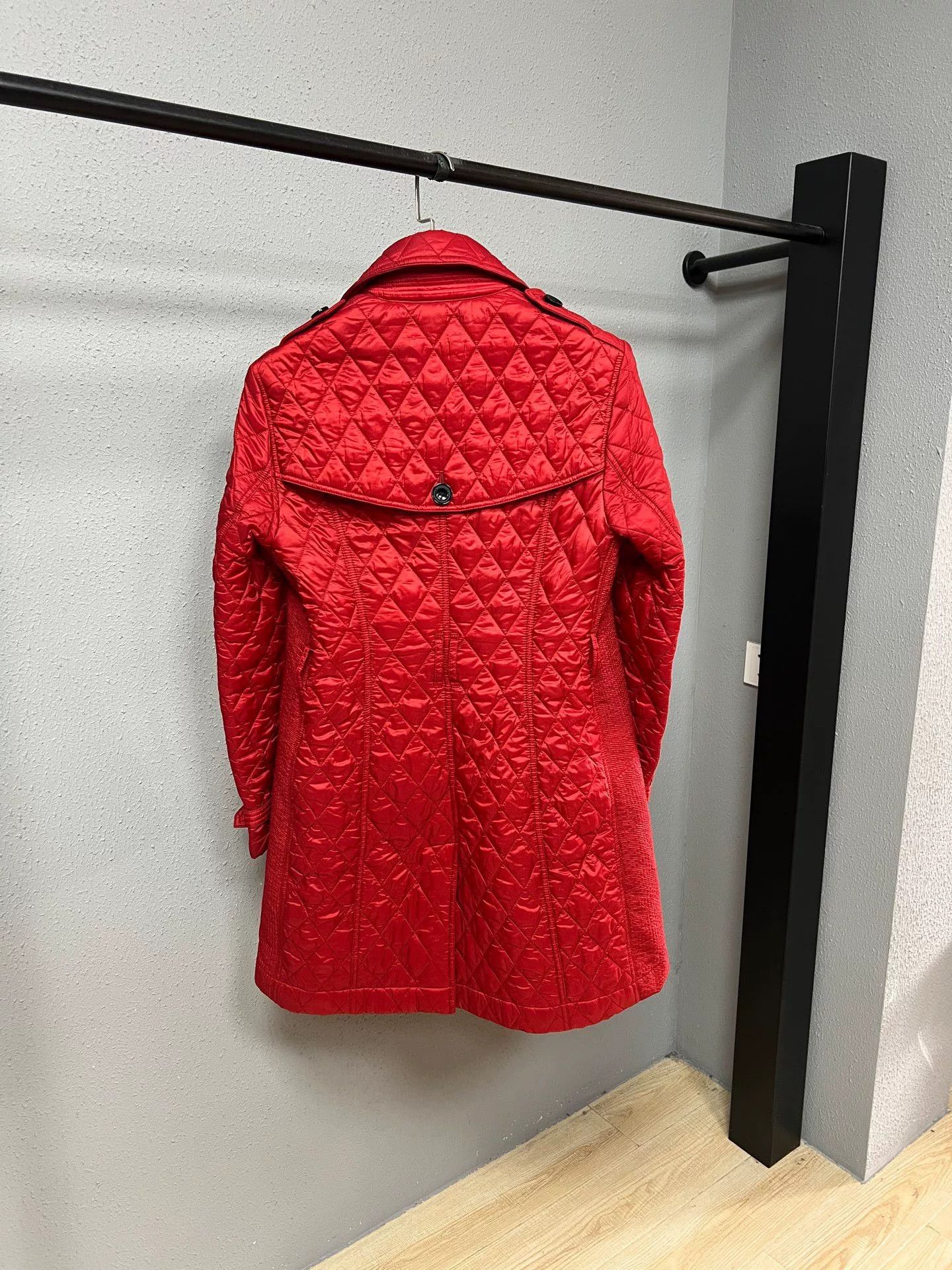 Burberry red cotton coat by Burberry Size US L / EU 52-54 / 3 - 2 Thumbnail