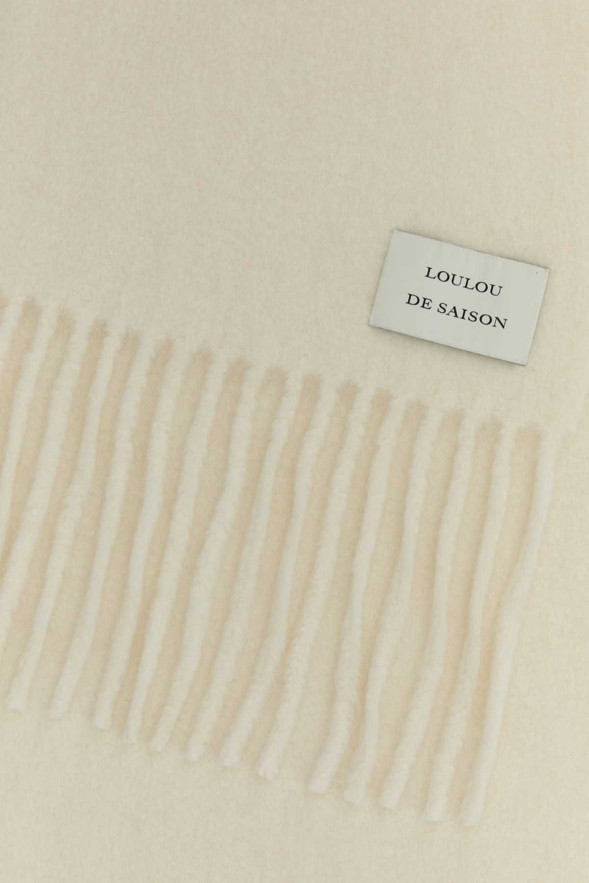 Loulou de Saison Ivory Alpaca Blend Santo Scarf Size ONE SIZE - 2 Thumbnail