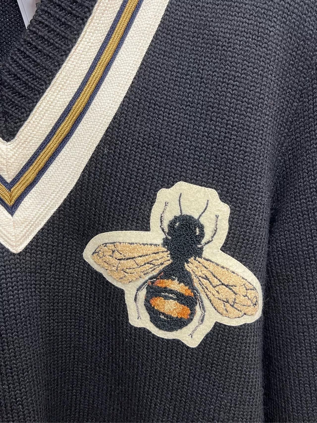 Gucci gucci black sweater with bee motif Size S / US 4 / IT 40 - 3 Thumbnail