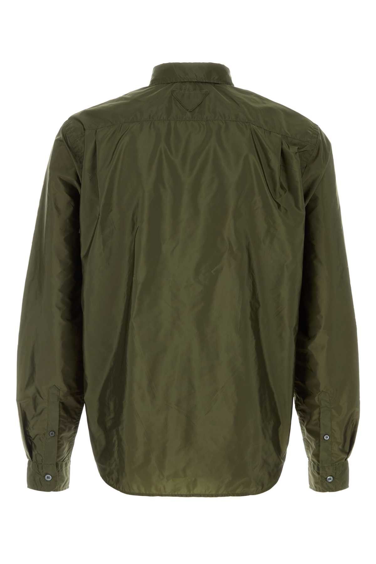 Prada Army Green Re-Nylon Shirt Size US L / EU 52-54 / 3 - 2 Thumbnail