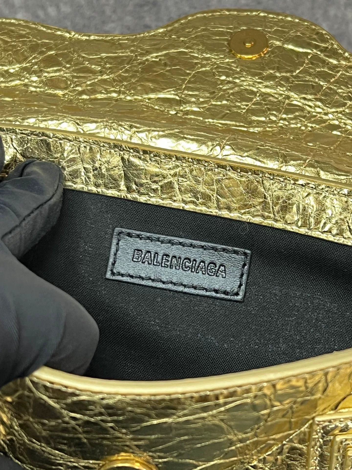 Balenciaga Balenciaga Gold Crystal Lecagole Bag Size ONE SIZE - 8 Thumbnail