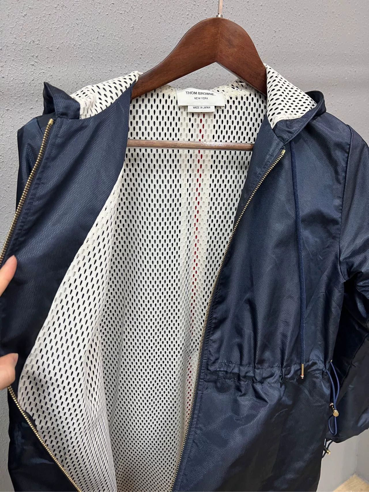 thom browne color block windbreaker jacket