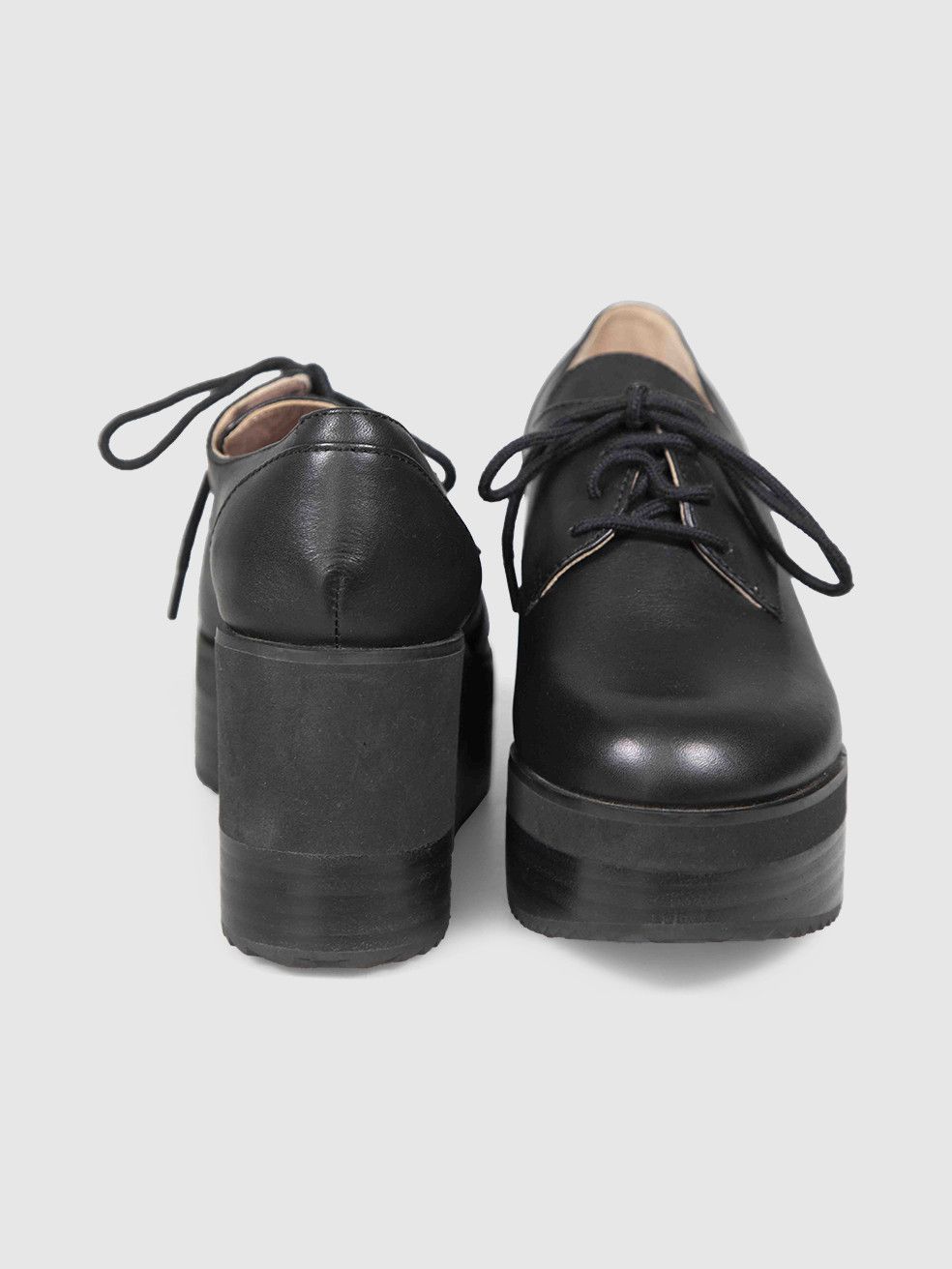 Jil Sander Black Leather Platform Oxford Shoes Size US 6 / IT 36 - 3 Thumbnail