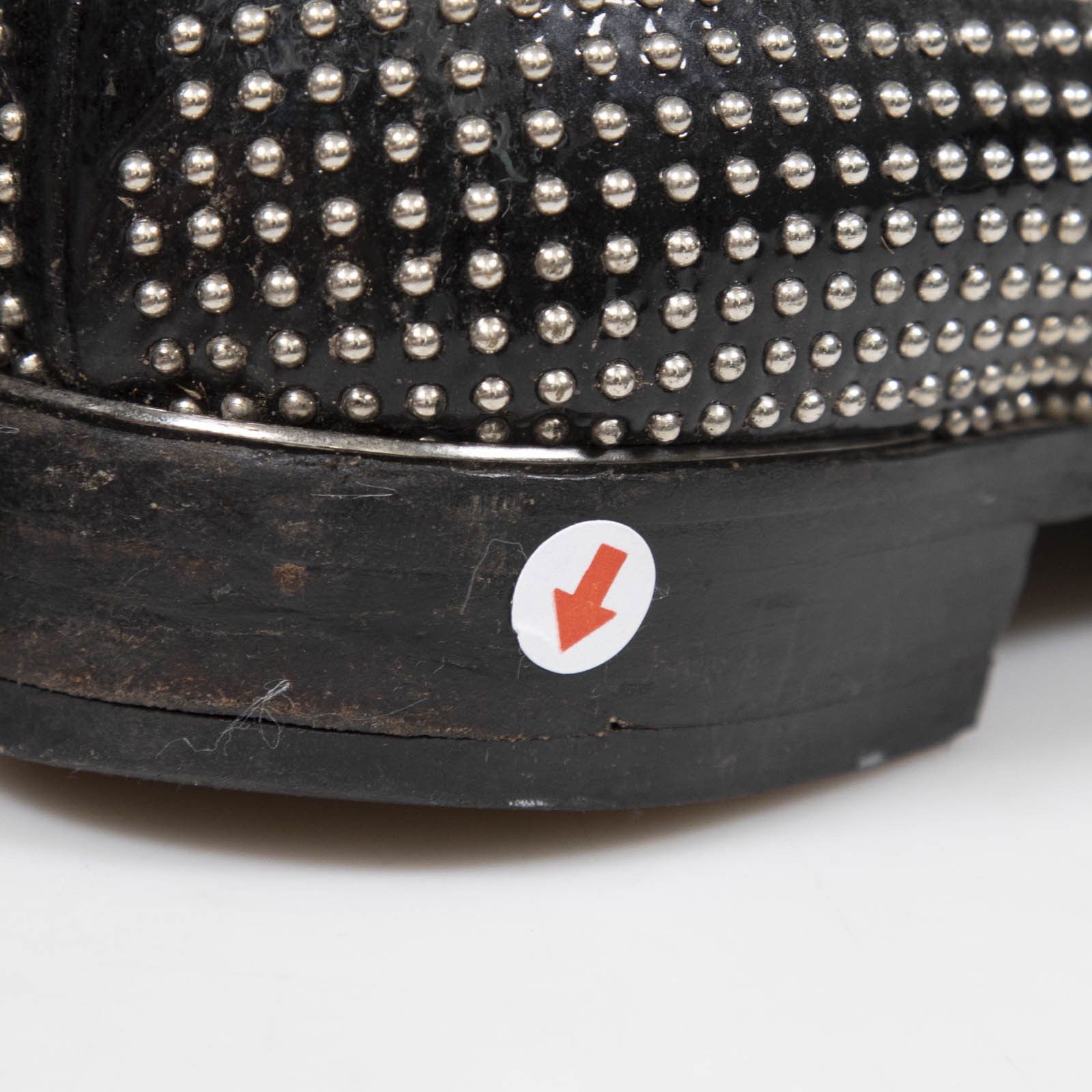 Miu Miu Black Patent Studded Loafers Size US 8 / IT 38 - 8 Thumbnail