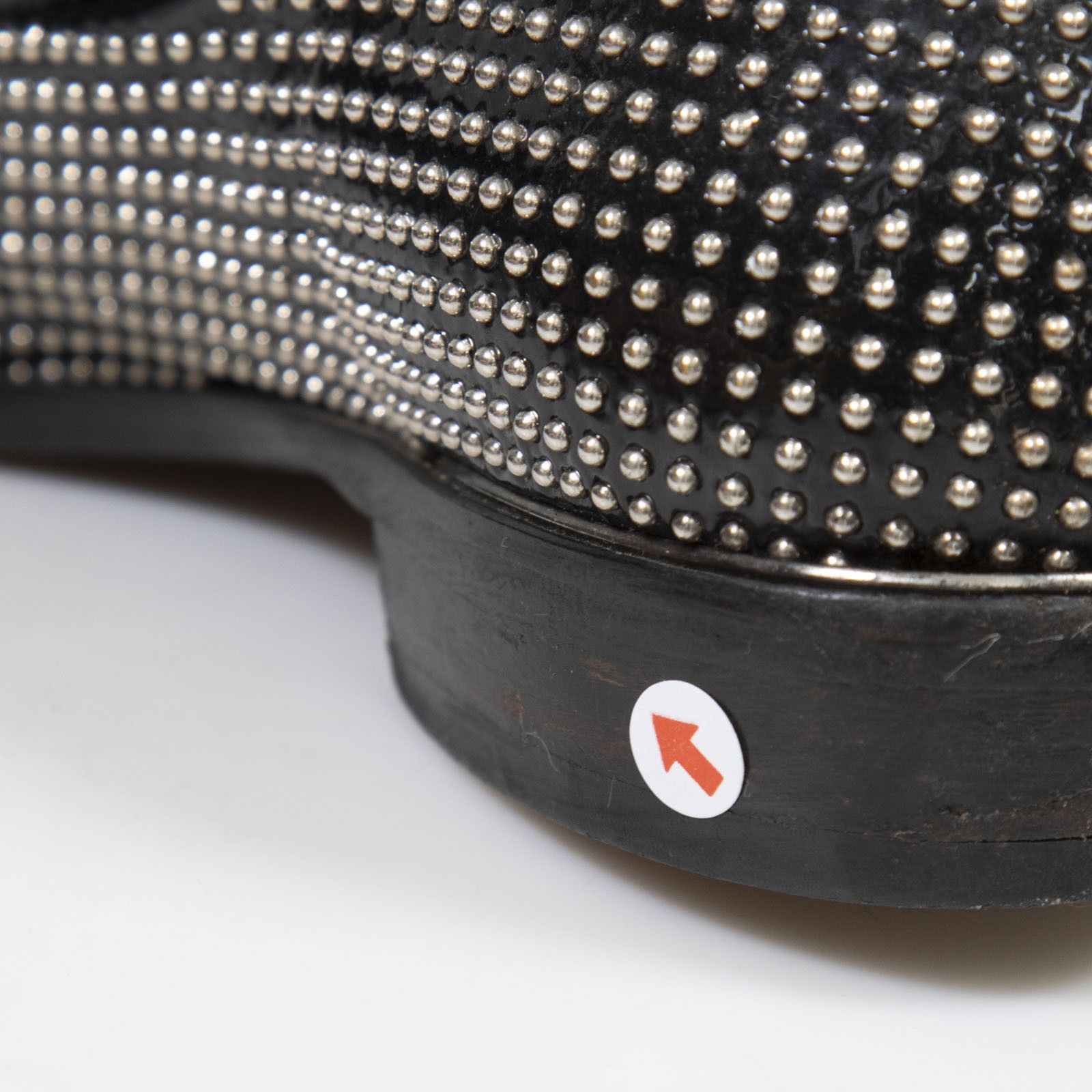 Miu Miu Black Patent Studded Loafers Size US 8 / IT 38 - 9 Thumbnail
