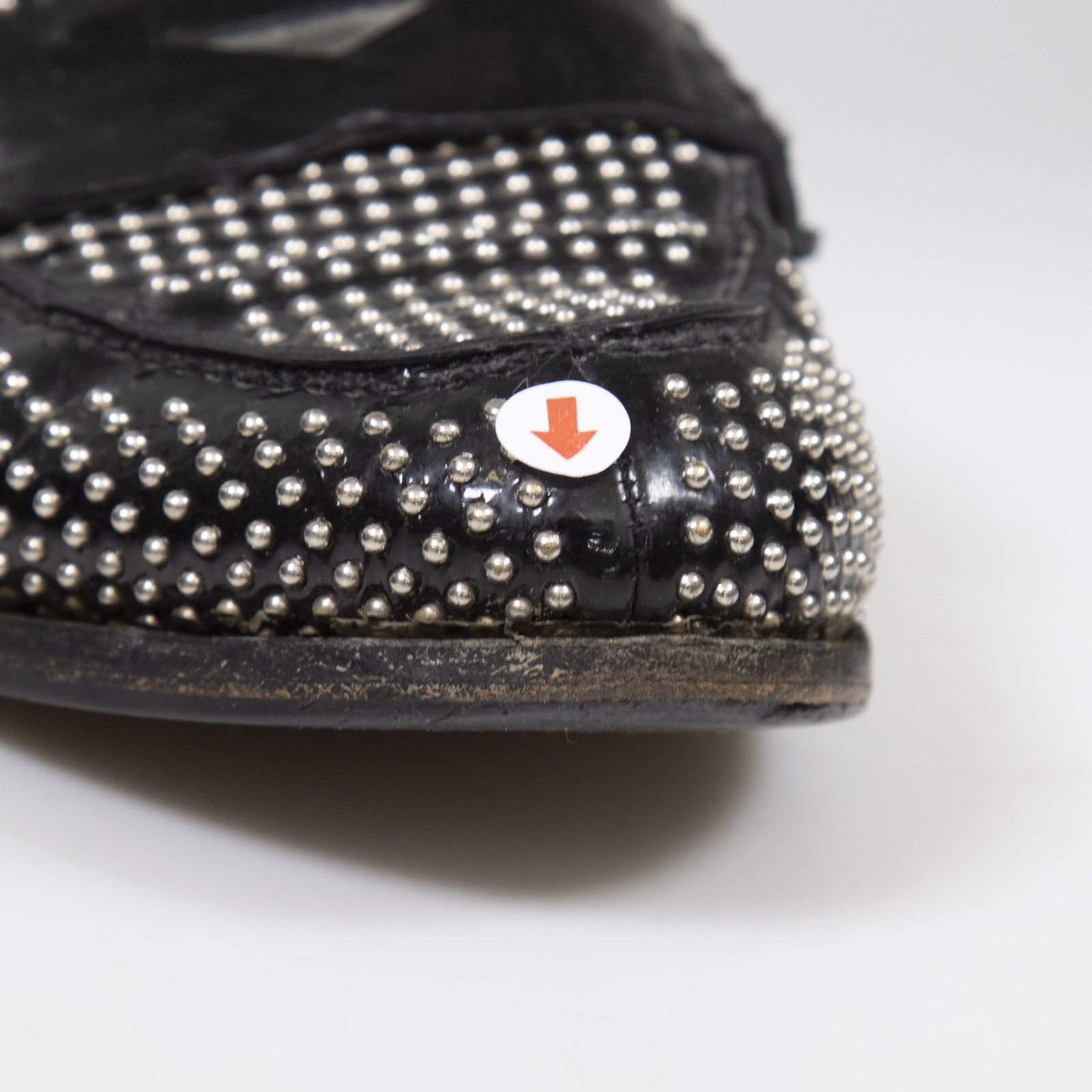Miu Miu Black Patent Studded Loafers Size US 8 / IT 38 - 7 Thumbnail