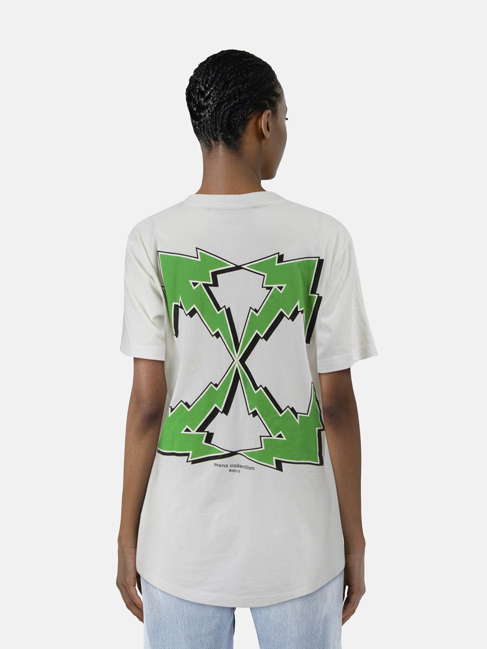 Off-White White & Green Logo Graphic T-Shirt Size M / US 6-8 / IT 42-44 - 2 Thumbnail