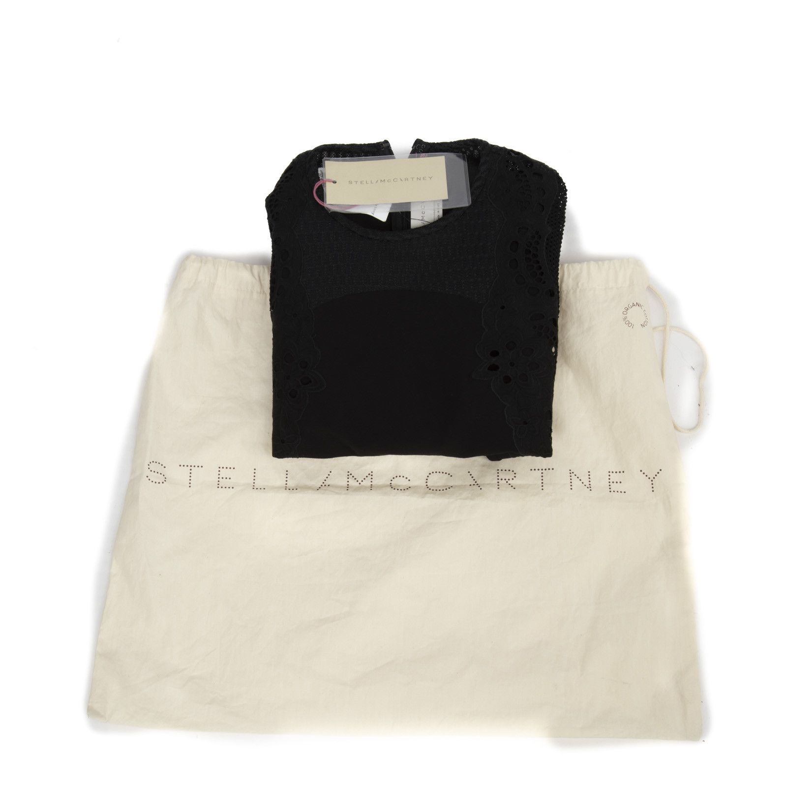 Stella McCartney Black Broderie Anglaise Dress Size XXS / US 00 / IT 34 - 3 Thumbnail