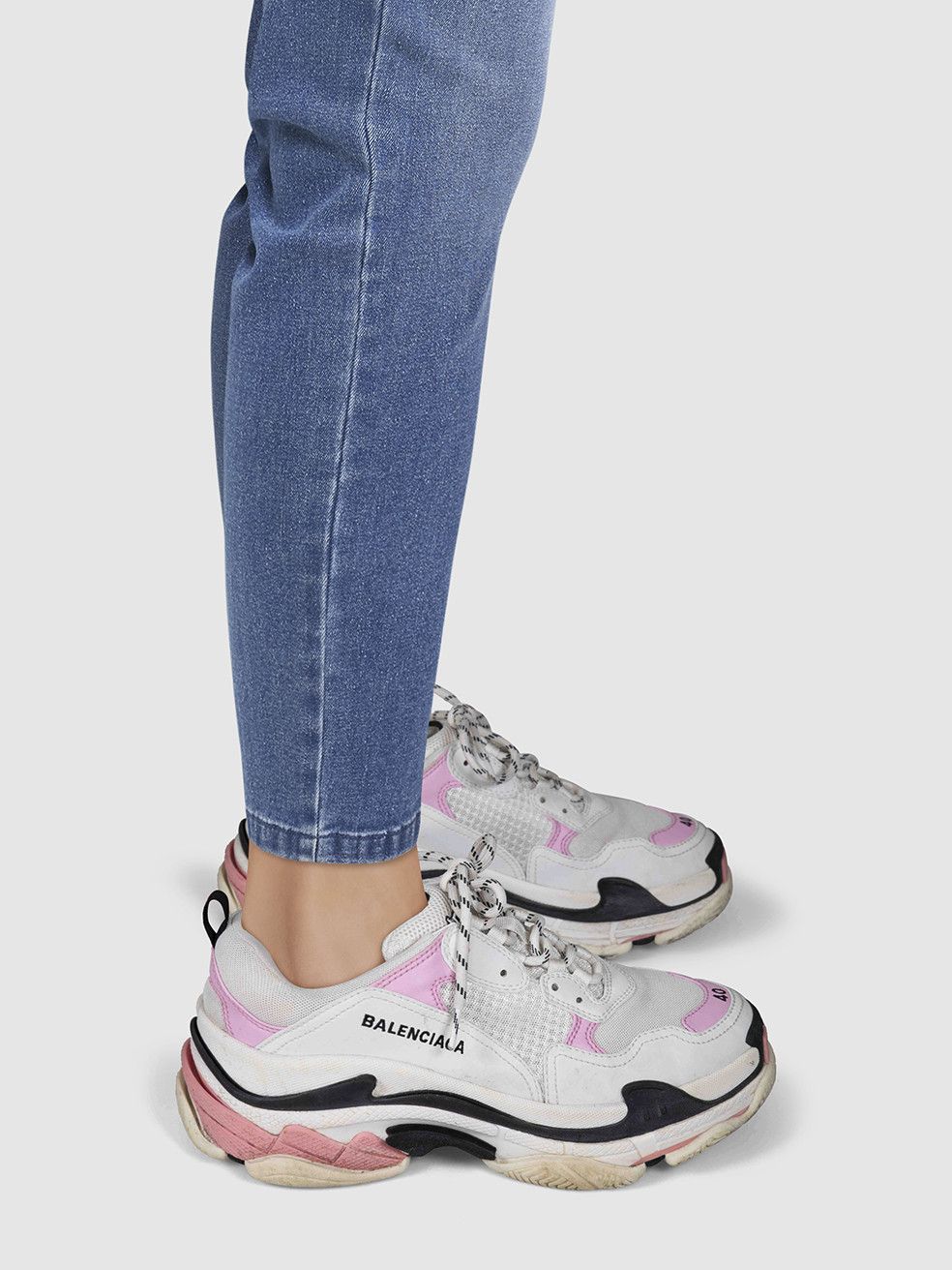 Balenciaga Pink & White Triple S Trainers Size US 9.5 / IT 39.5 - 2 Thumbnail