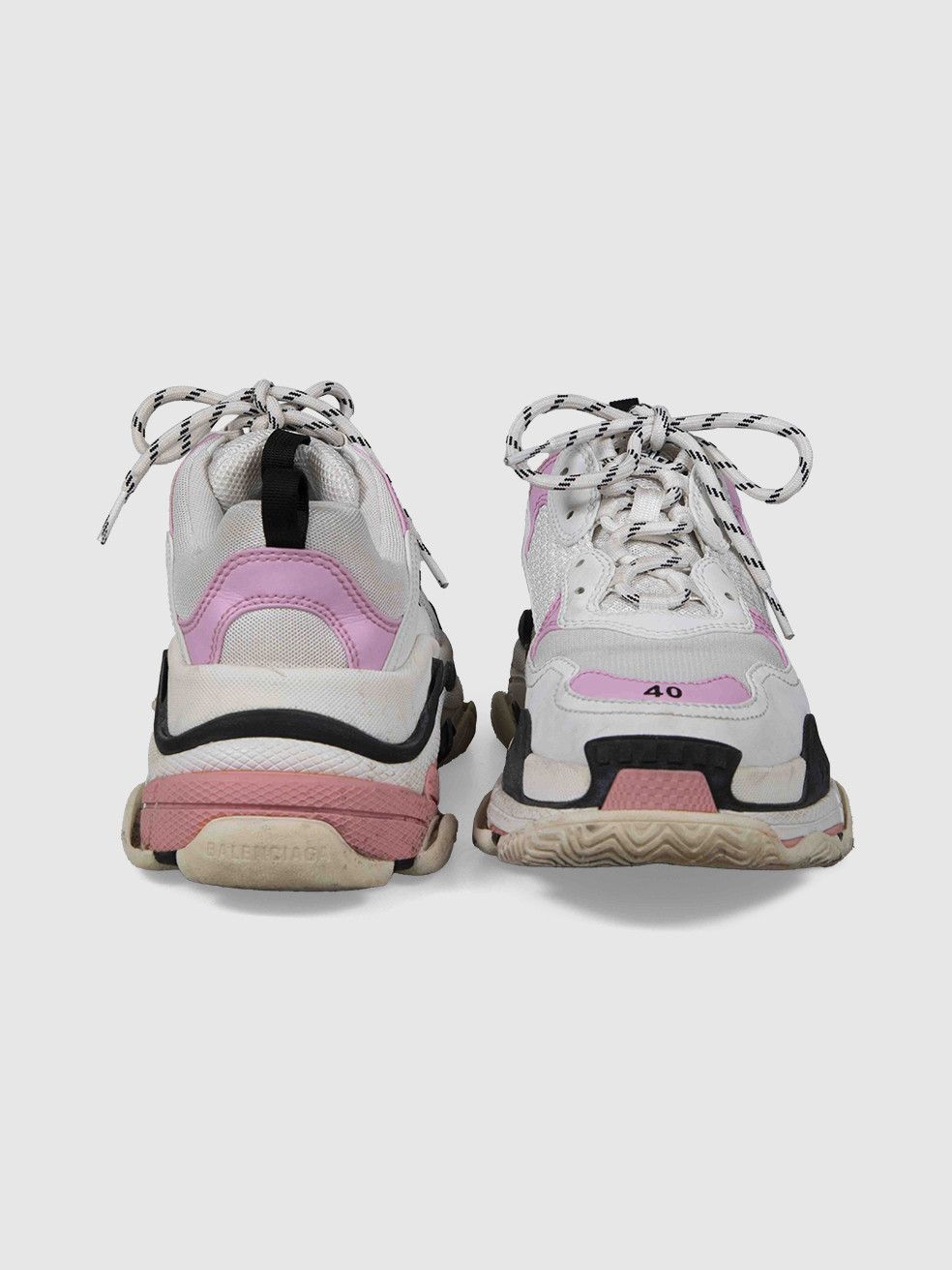 Balenciaga Pink & White Triple S Trainers Size US 9.5 / IT 39.5 - 3 Thumbnail
