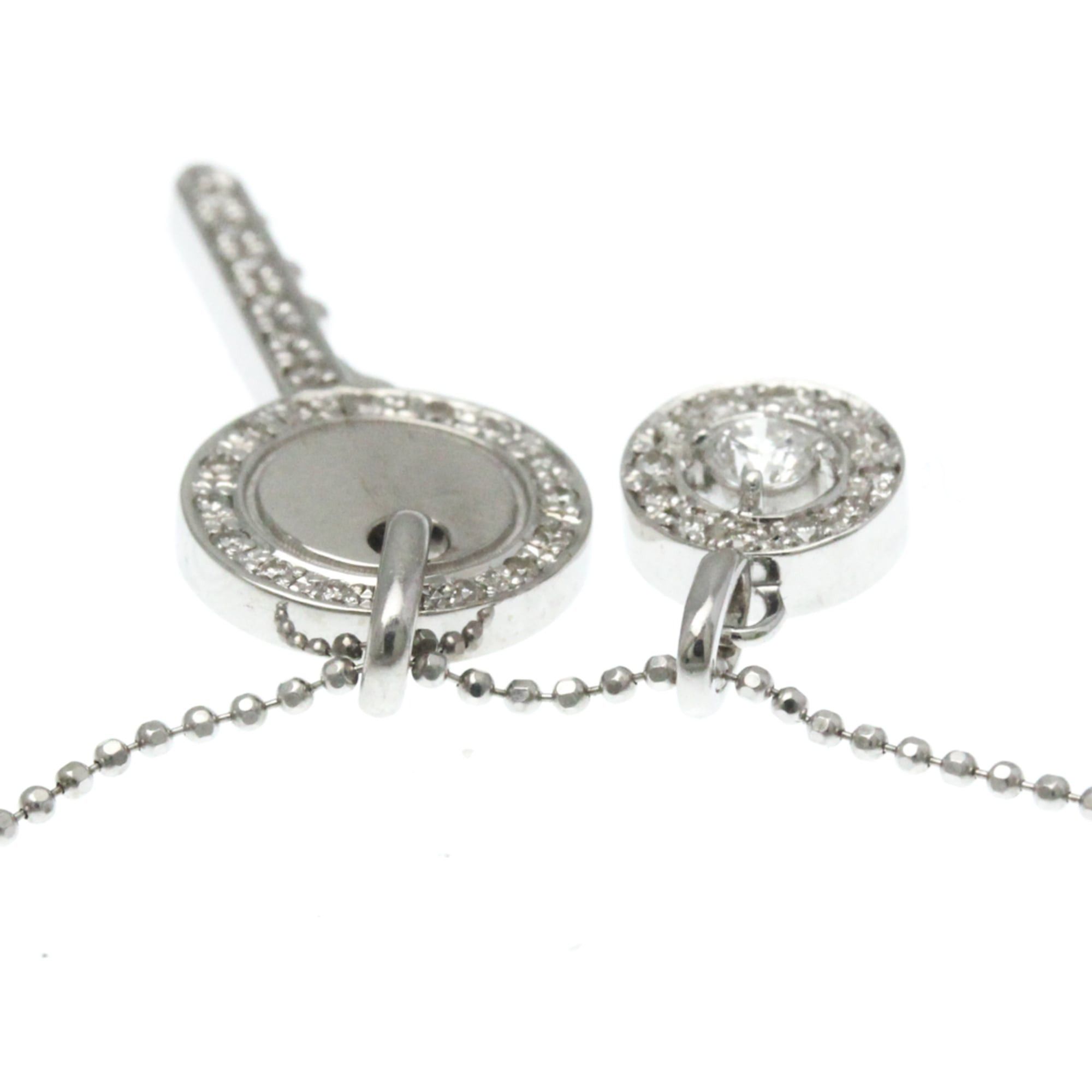 Other Vendome Aoyama Key Diamond Necklace White Gold (18K) Diamond Men,Women Fashion Pendant Necklace (Silver) Size ONE SIZE - 10 Thumbnail