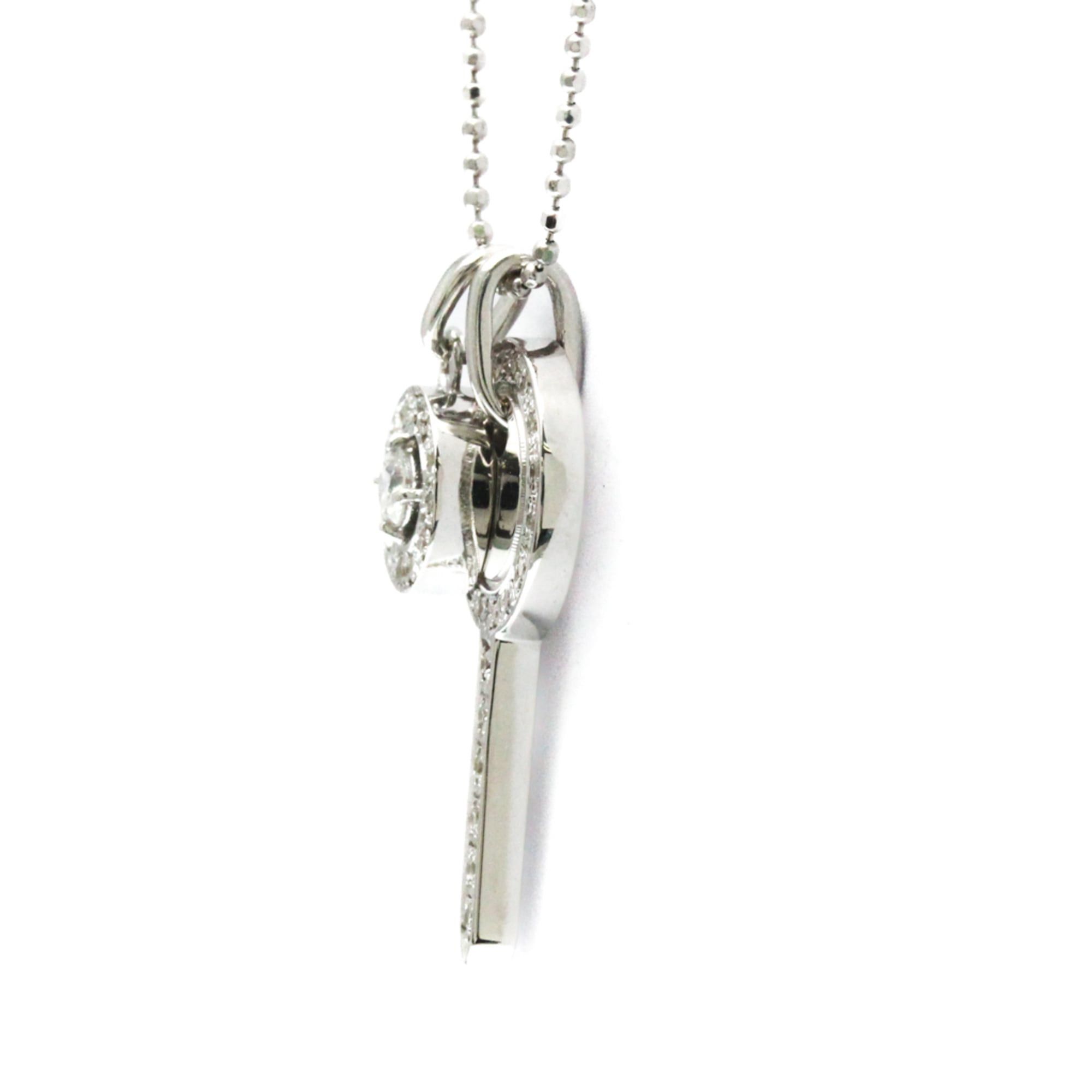 Other Vendome Aoyama Key Diamond Necklace White Gold (18K) Diamond Men,Women Fashion Pendant Necklace (Silver) Size ONE SIZE - 3 Thumbnail