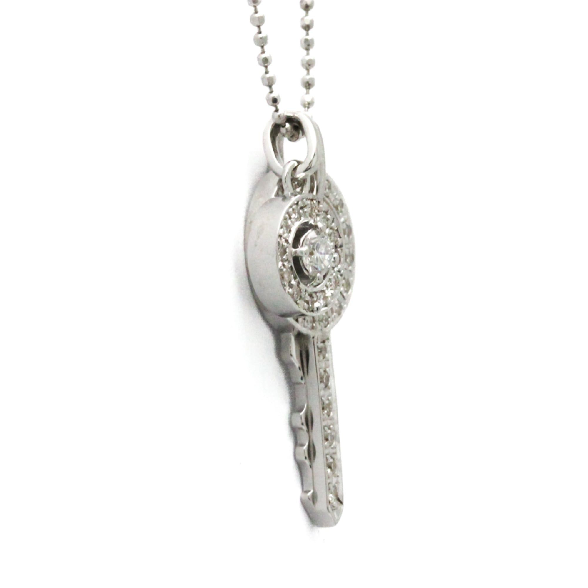 Other Vendome Aoyama Key Diamond Necklace White Gold (18K) Diamond Men,Women Fashion Pendant Necklace (Silver) Size ONE SIZE - 8 Thumbnail