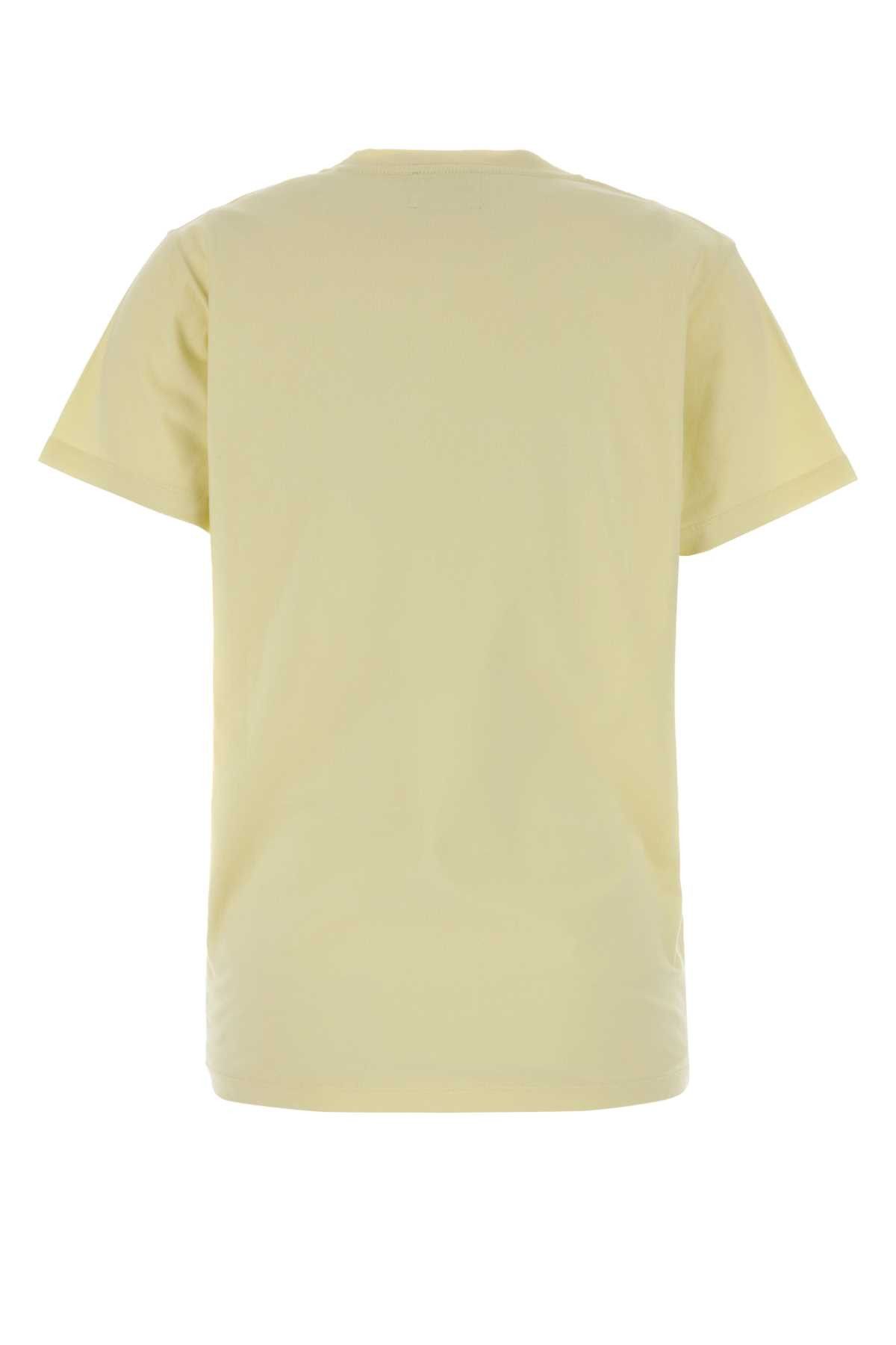 Isabel Marant Etoile Pastel Yellow Cotton Aby T-Shirt Size XS / US 0-2 / IT 36-38 - 2 Thumbnail