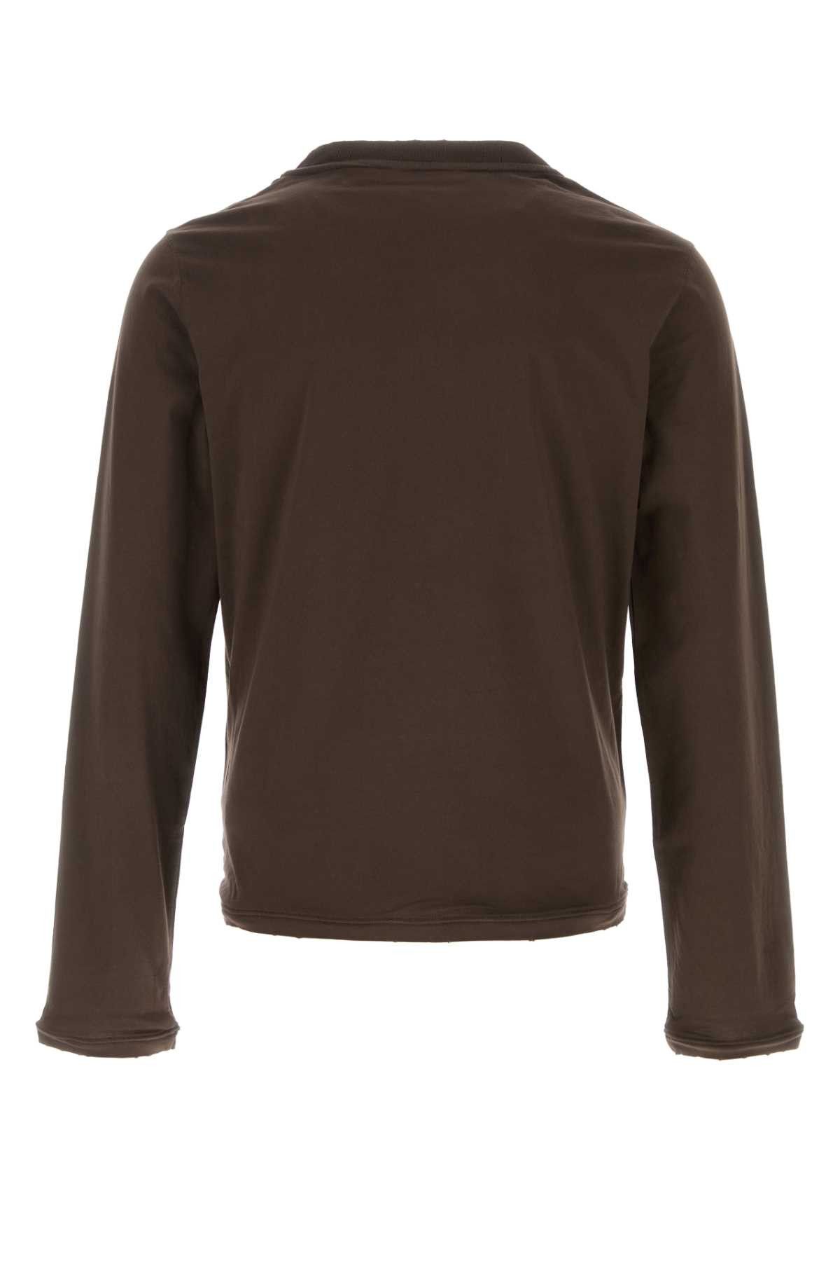 Prada Brown Cotton T-Shirt Size US S / EU 44-46 / 1 - 2 Thumbnail