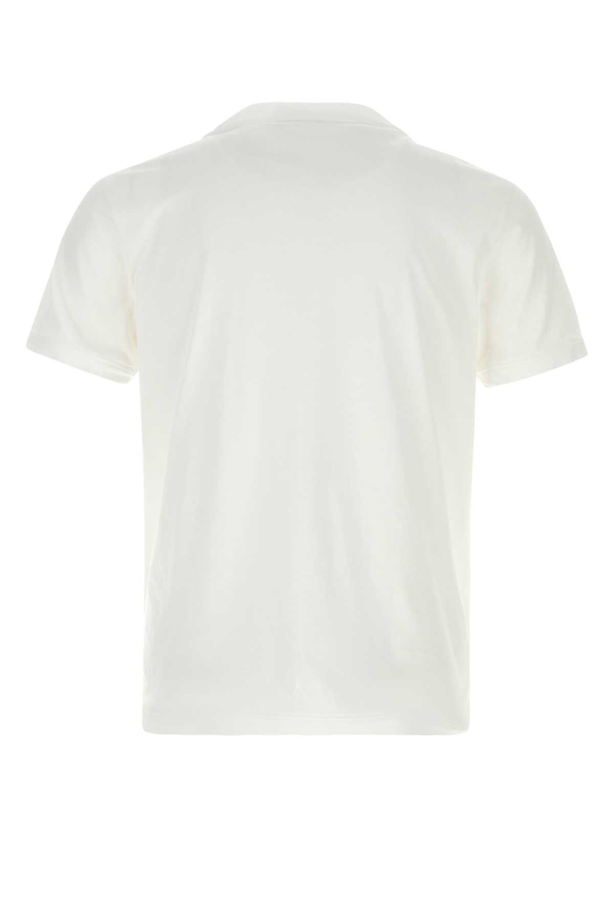 Prada White Cotton T-Shirt Size US M / EU 48-50 / 2 - 2 Thumbnail