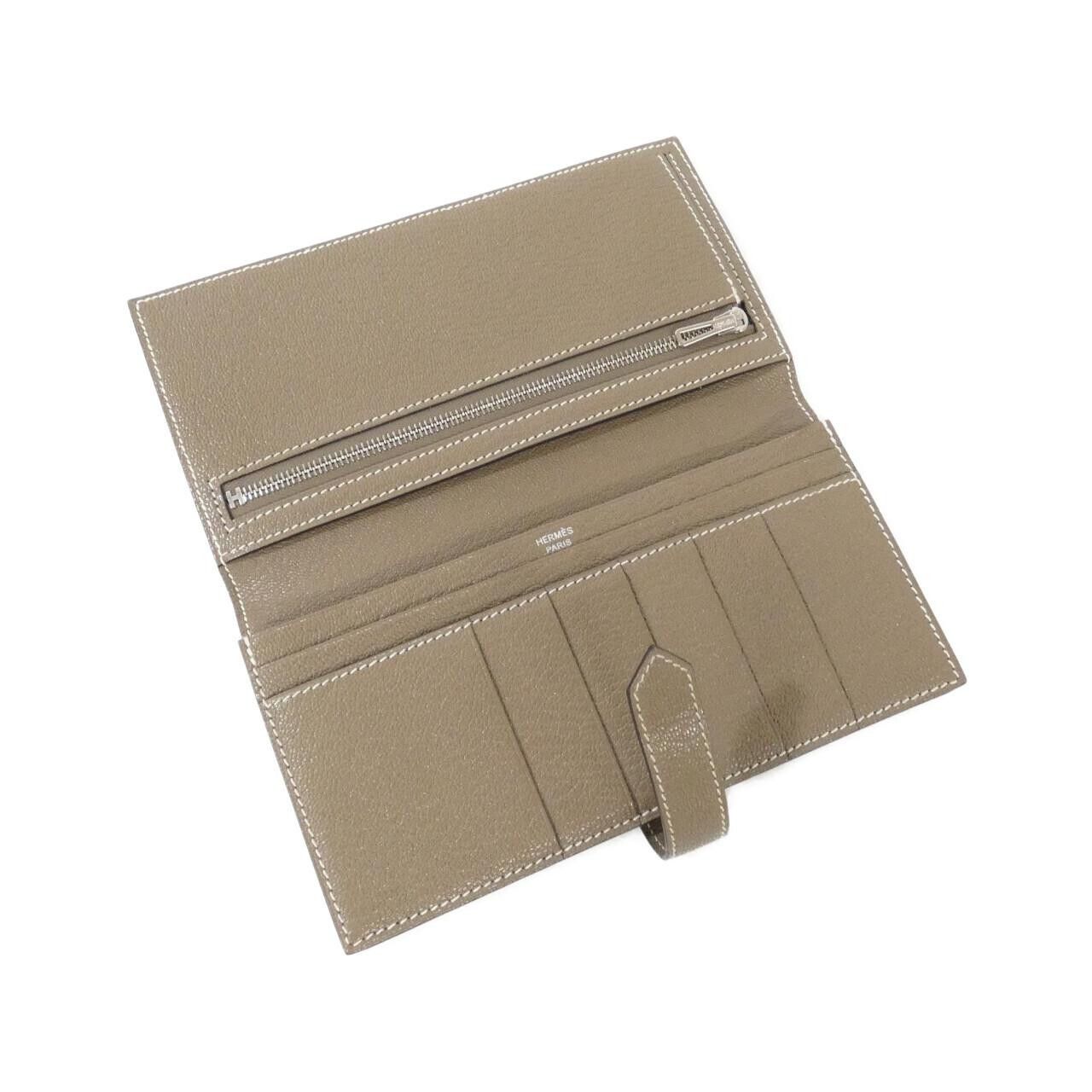 Hermes Hermes Hermès Béarn Soufflet Chevre Long Wallet Leather Long Wallet B DUTY FREE for USA Size ONE SIZE - 5 Thumbnail