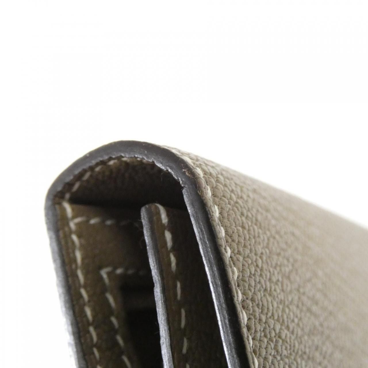 Hermes Hermes Hermès Béarn Soufflet Chevre Long Wallet Leather Long Wallet B DUTY FREE for USA Size ONE SIZE - 4 Thumbnail