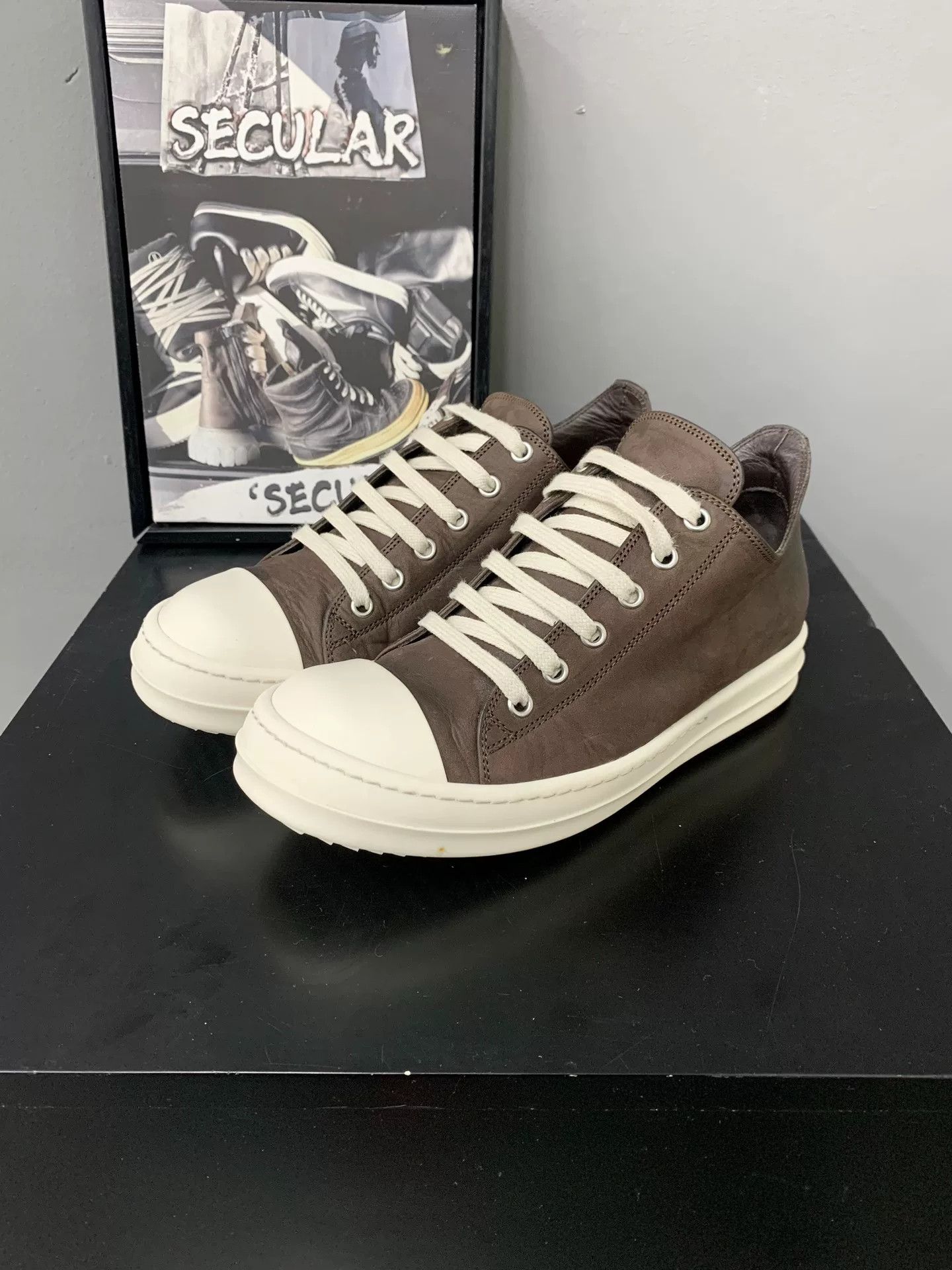 Rick Owens rick owens low-top brown sneakers Size US 5 / EU 37 - 4 Thumbnail