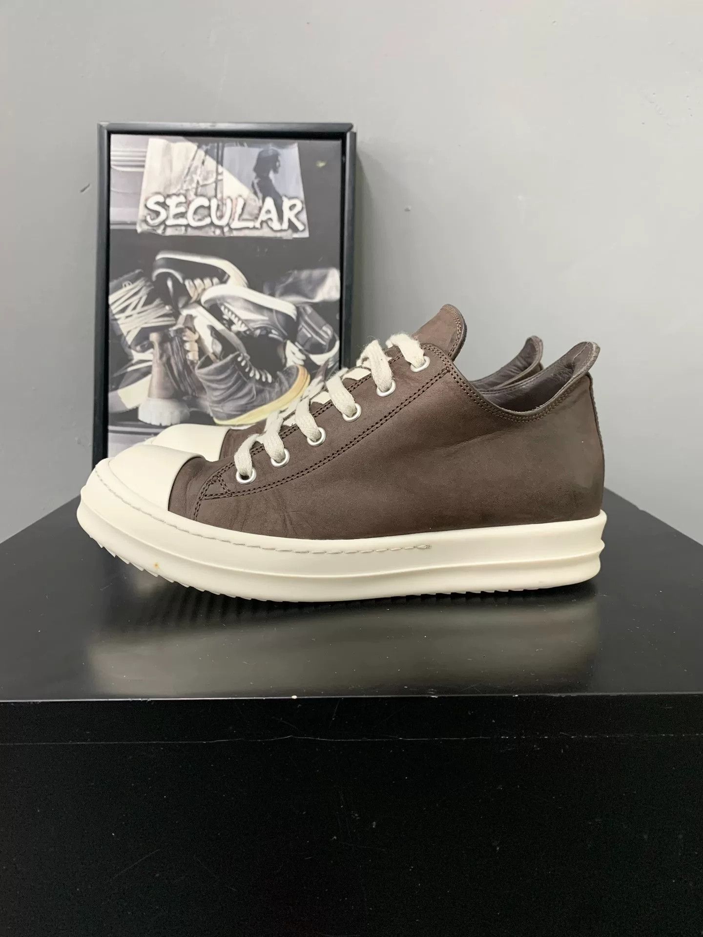 Rick Owens rick owens low-top brown sneakers Size US 5 / EU 37 - 3 Thumbnail