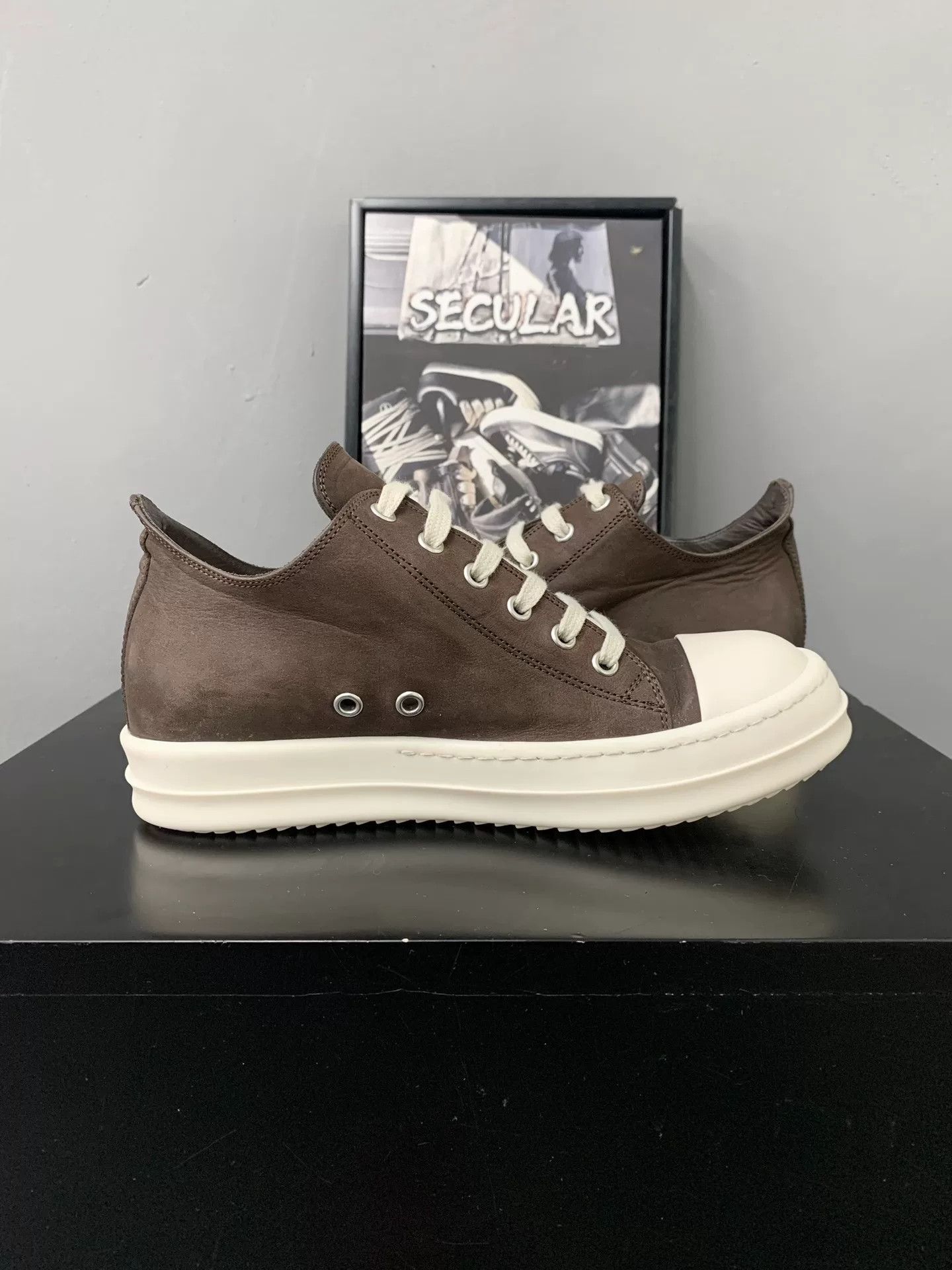 Rick Owens rick owens low-top brown sneakers Size US 5 / EU 37 - 5 Thumbnail