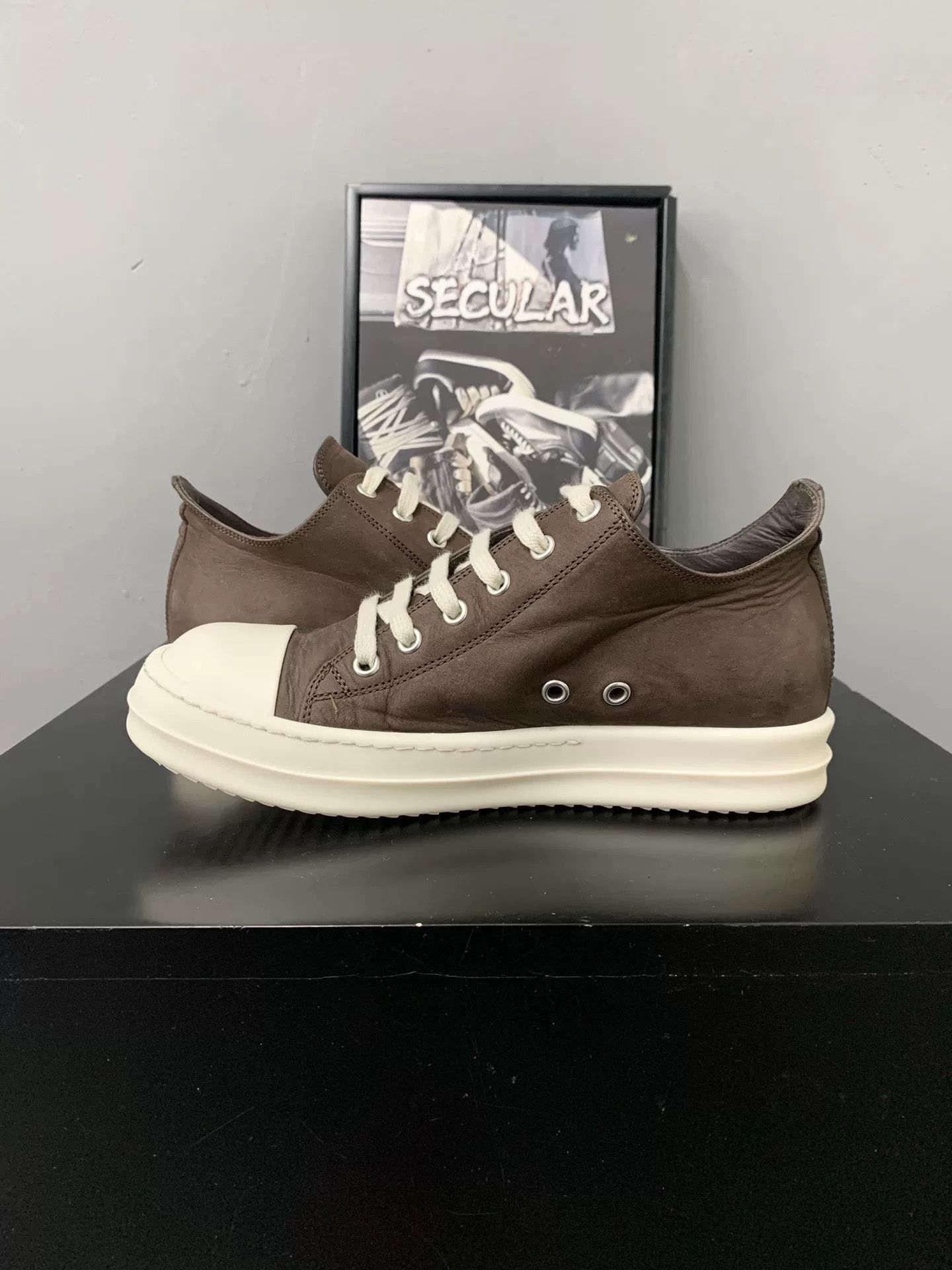 Rick Owens rick owens low-top brown sneakers Size US 5 / EU 37 - 6 Thumbnail