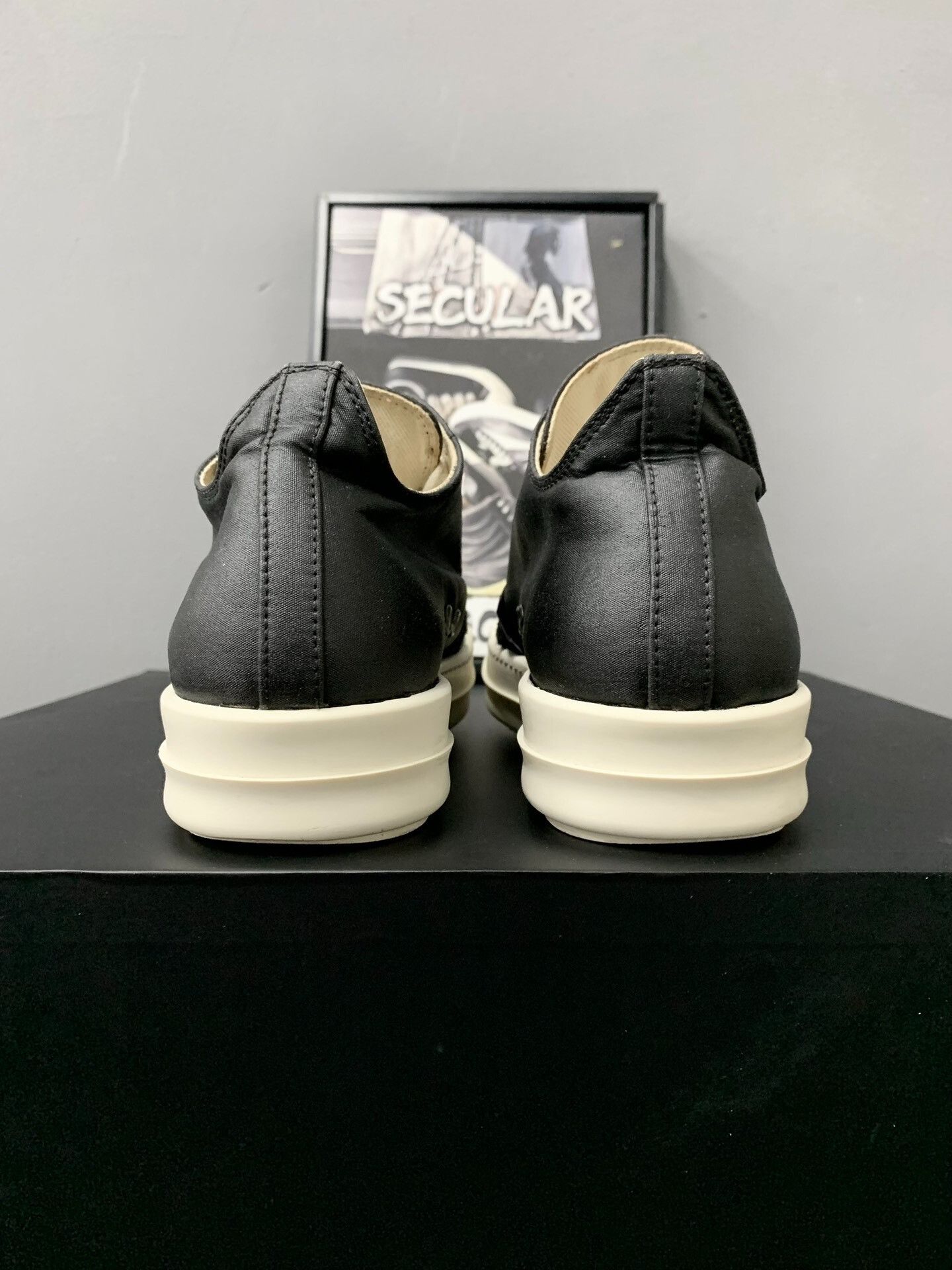 Rick Owens rick owens black silk low-top sneakers Size US 6.5 / IT 36.5 - 7 Thumbnail