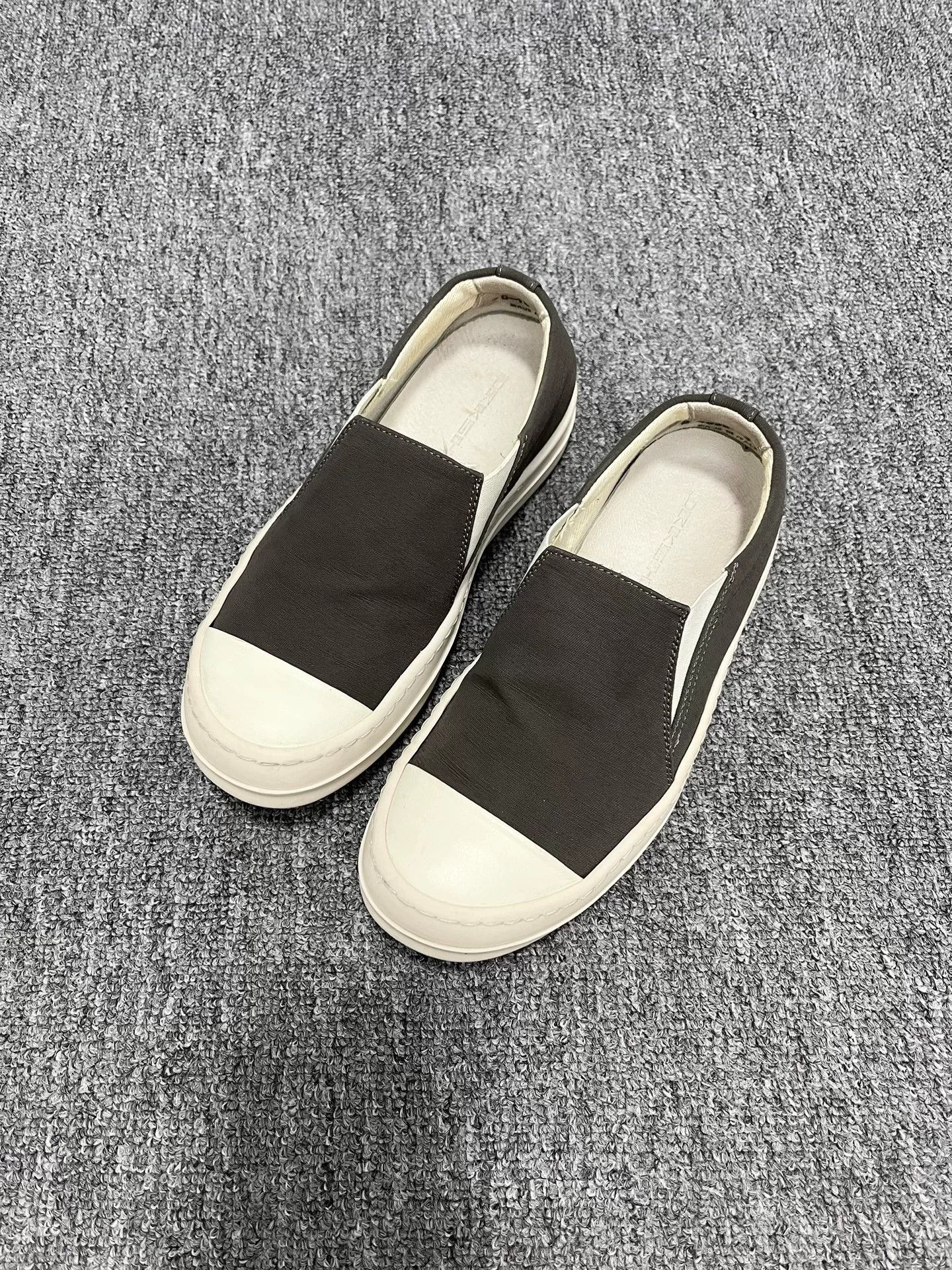 Rick Owens rick owens canvas slip-on shoes in dark gray Size US 6 / EU 39 - 6 Thumbnail