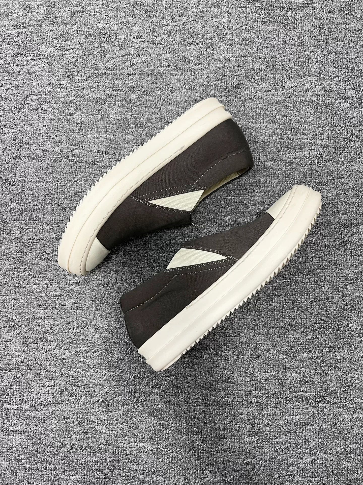 Rick Owens rick owens canvas slip-on shoes in dark gray Size US 6 / EU 39 - 4 Thumbnail