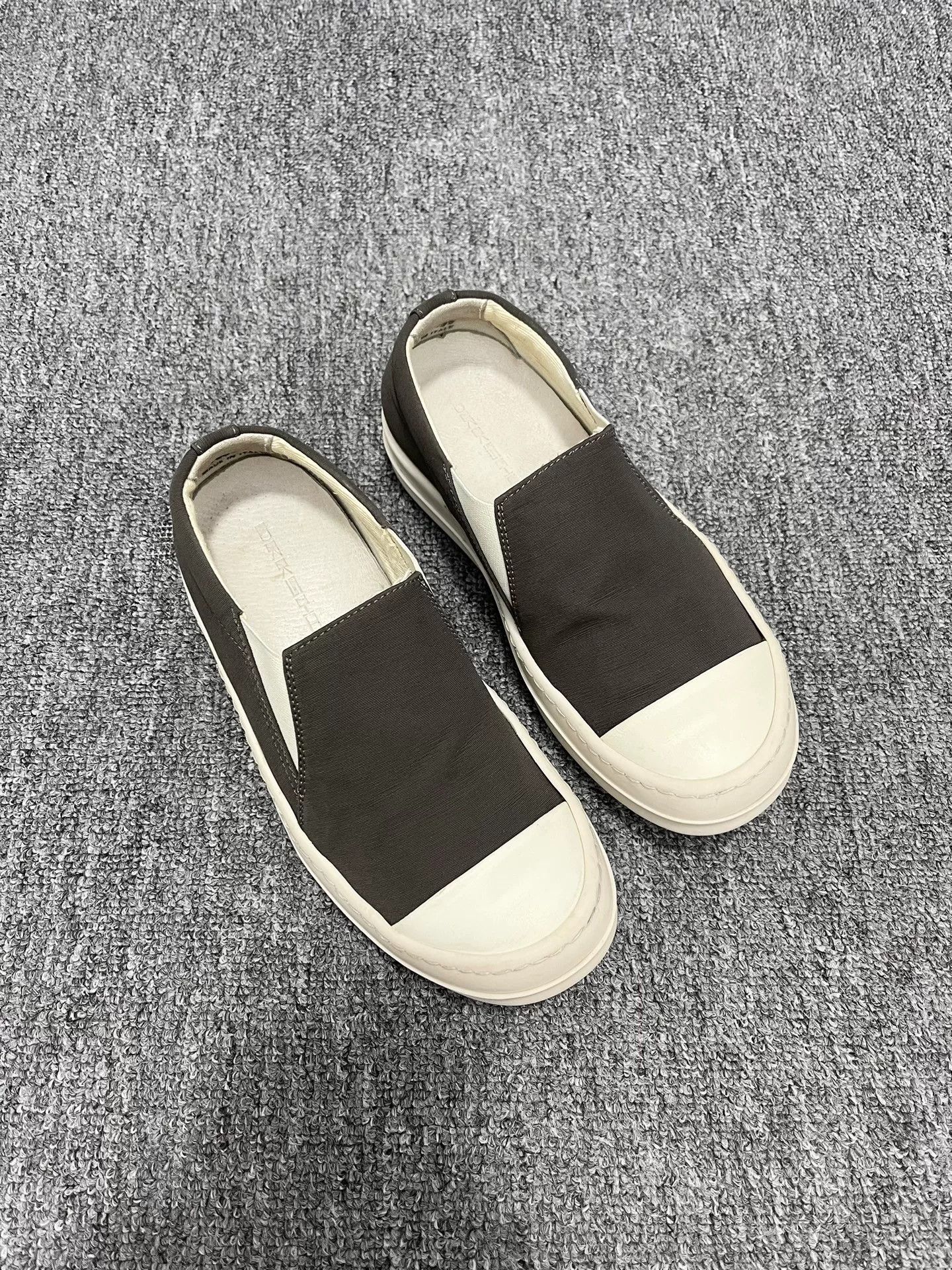 Rick Owens rick owens canvas slip-on shoes in dark gray Size US 6 / EU 39 - 5 Thumbnail