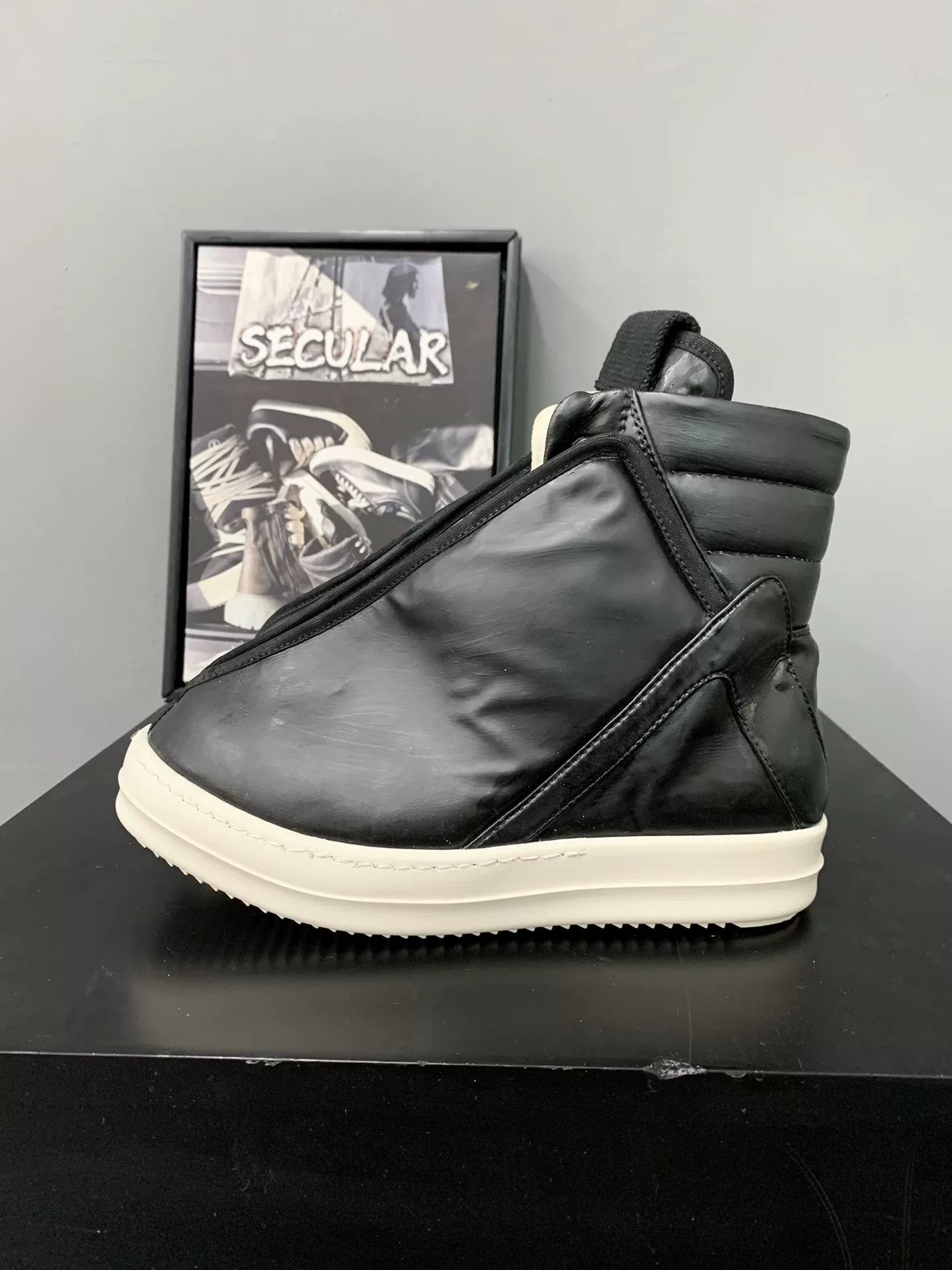 Rick Owens rick owens leather high-top sneakers size 36 Size US 6.5 / EU 39-40 - 3 Thumbnail