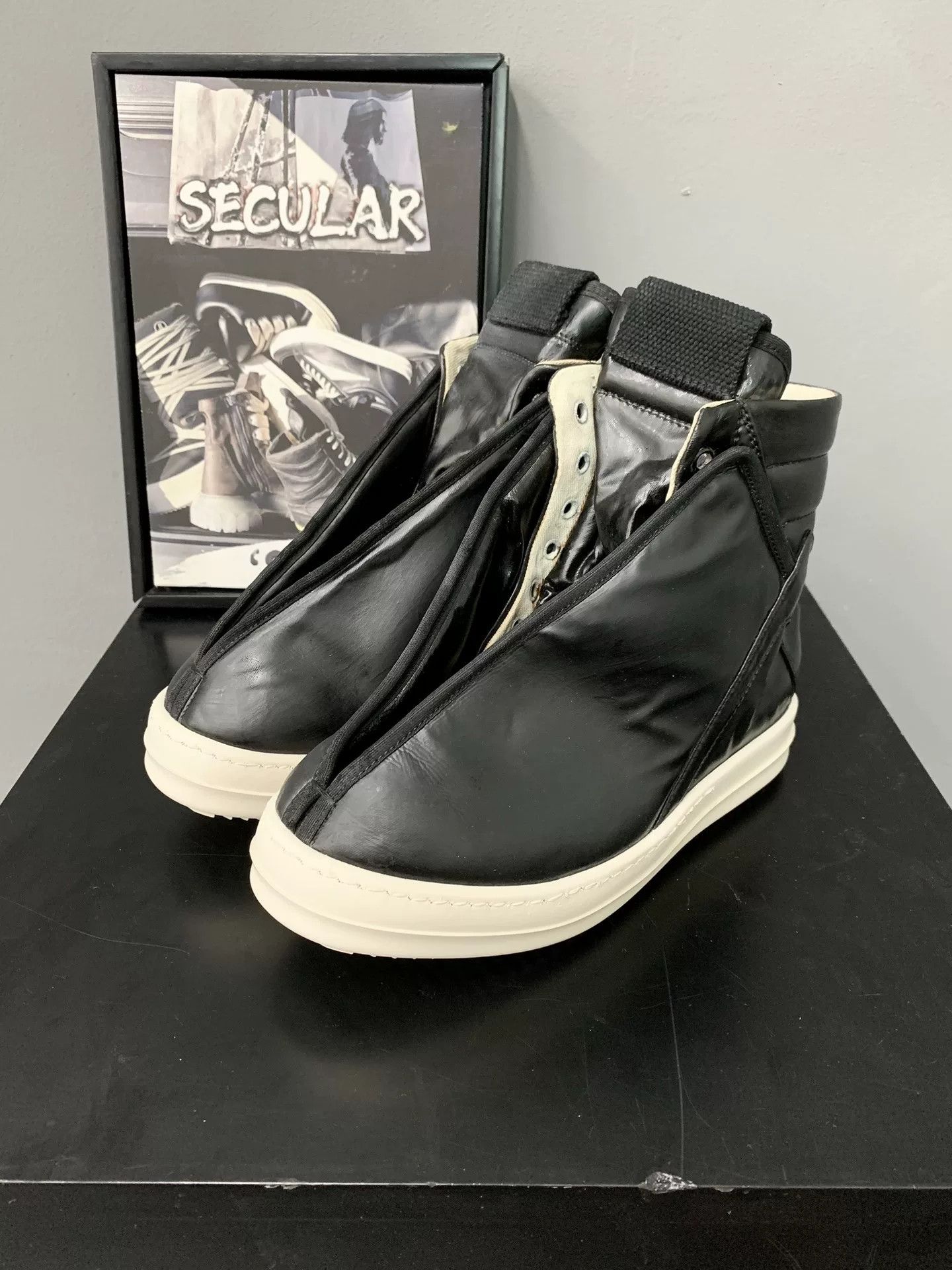 Rick Owens rick owens leather high-top sneakers size 36 Size US 6.5 / EU 39-40 - 4 Thumbnail