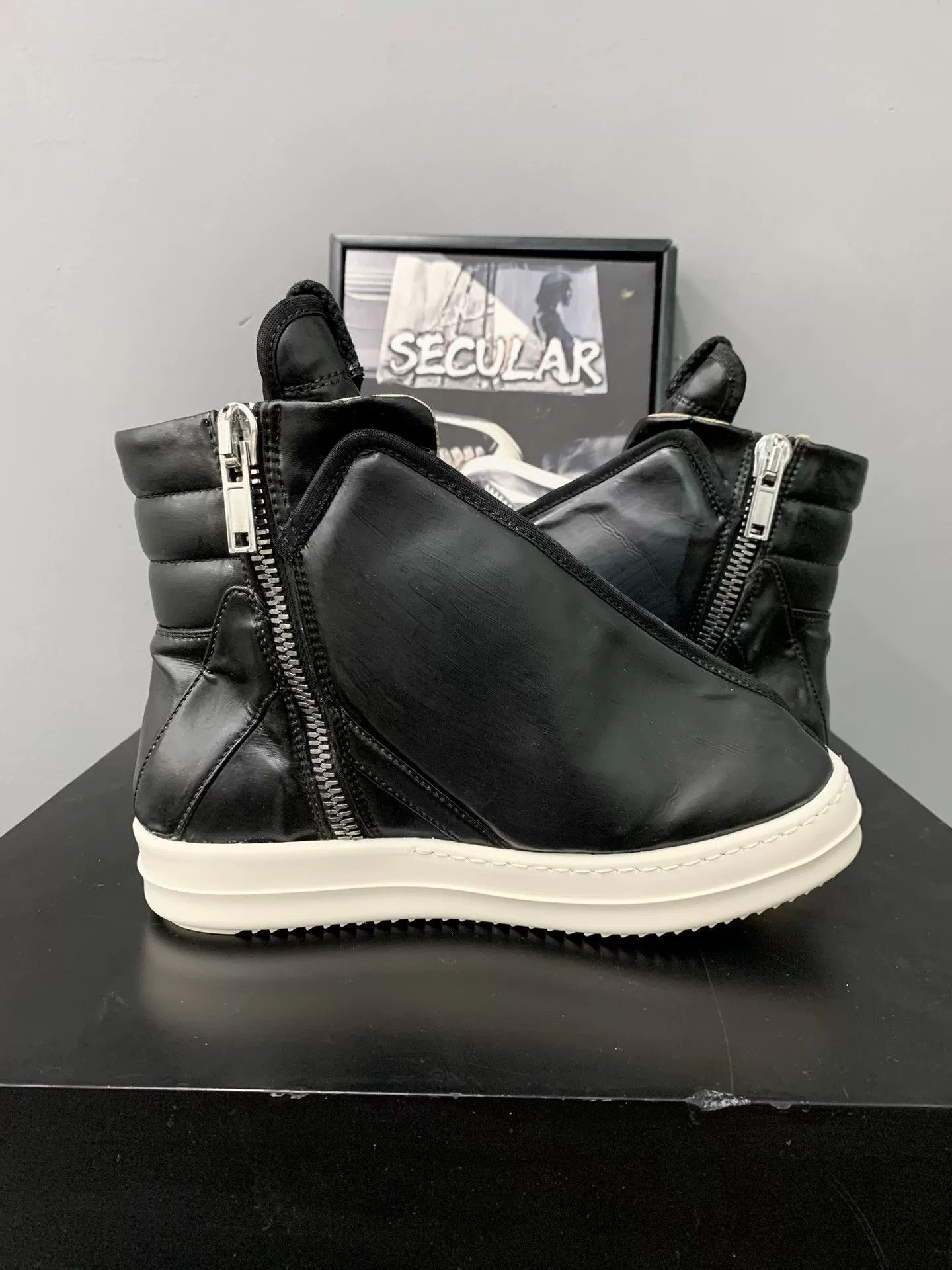 Rick Owens rick owens leather high-top sneakers size 36 Size US 6.5 / EU 39-40 - 5 Thumbnail