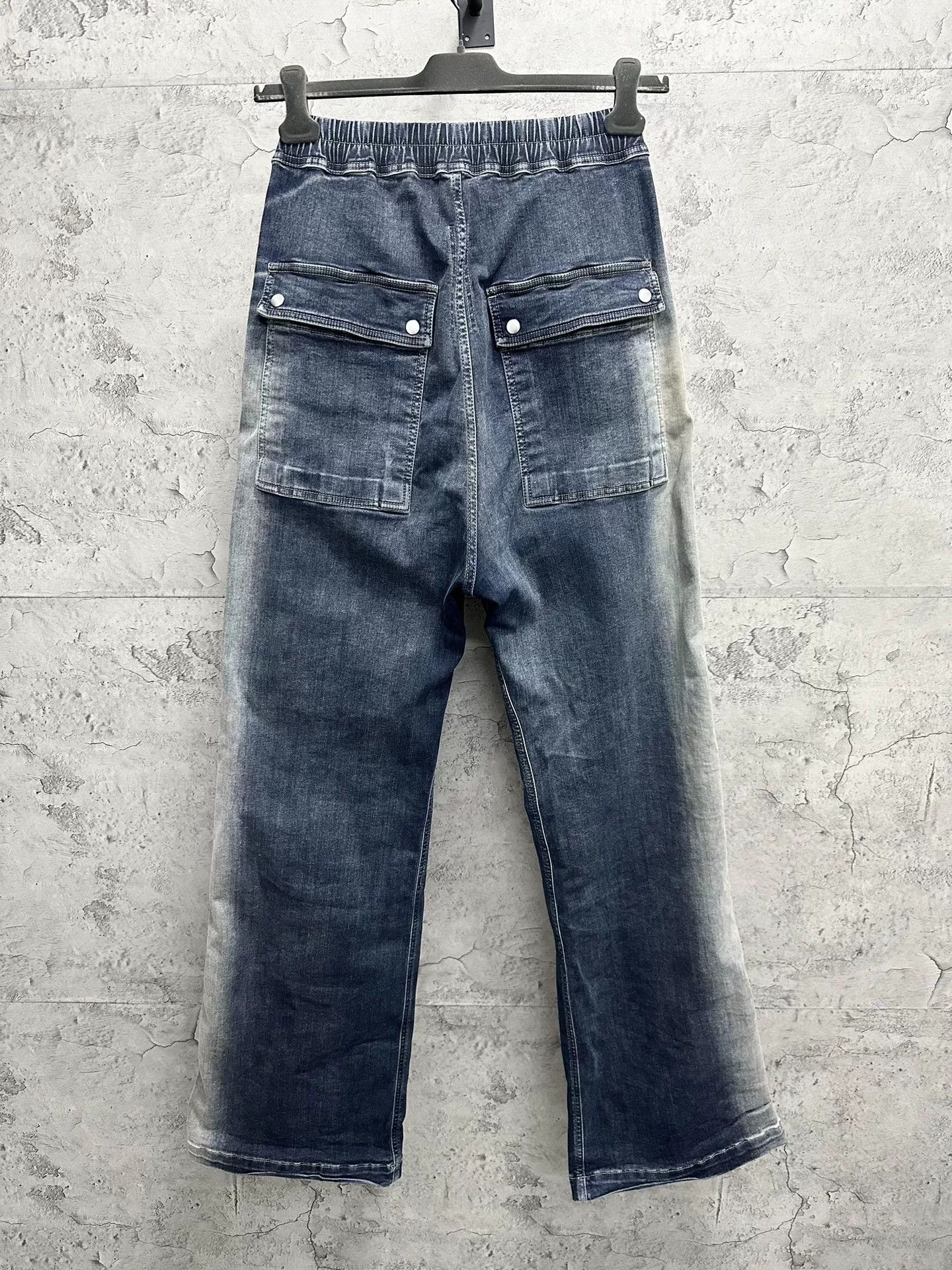 Rick Owens rick owens blue wide leg denim pants Size US 27 - 2 Thumbnail