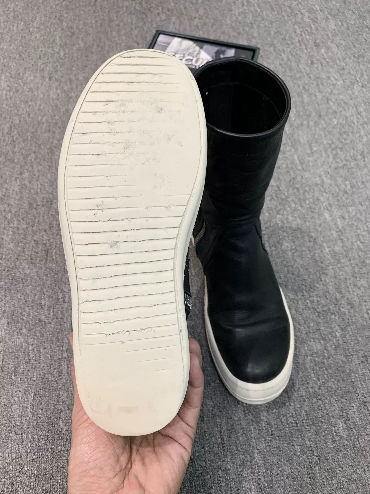 Rick Owens rick owens black leather mid-calf boots Size US 7 / EU 40 - 8 Thumbnail