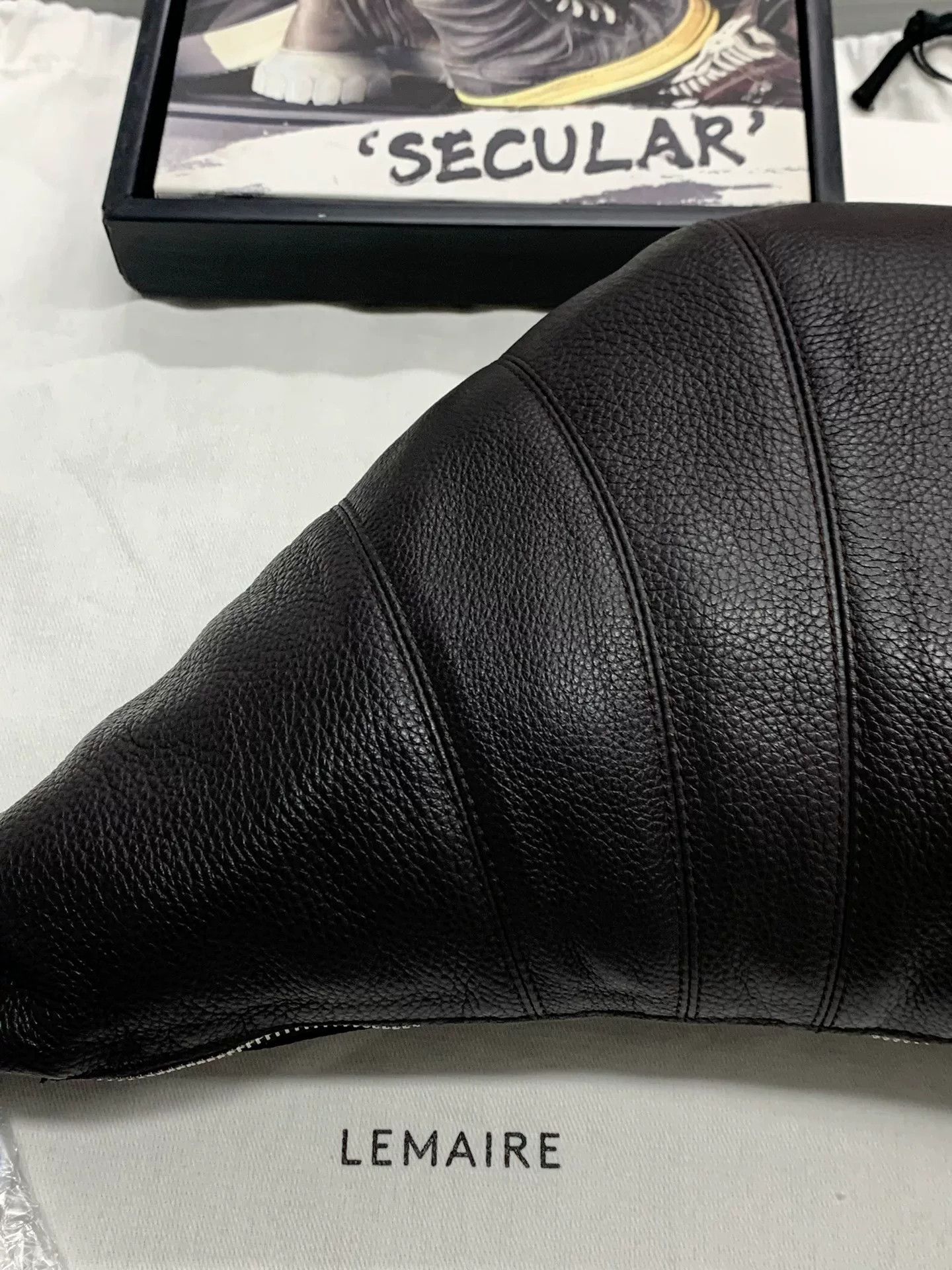 Lemaire Lemaire Croissant Bag in Deep Brown Leather Size ONE SIZE - 7 Thumbnail