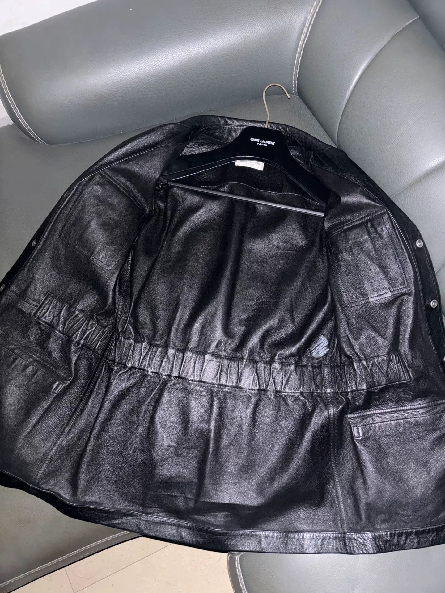 Saint Laurent Paris saint laurent black leather utility jacket Size US M / EU 48-50 / 2 - 3 Thumbnail