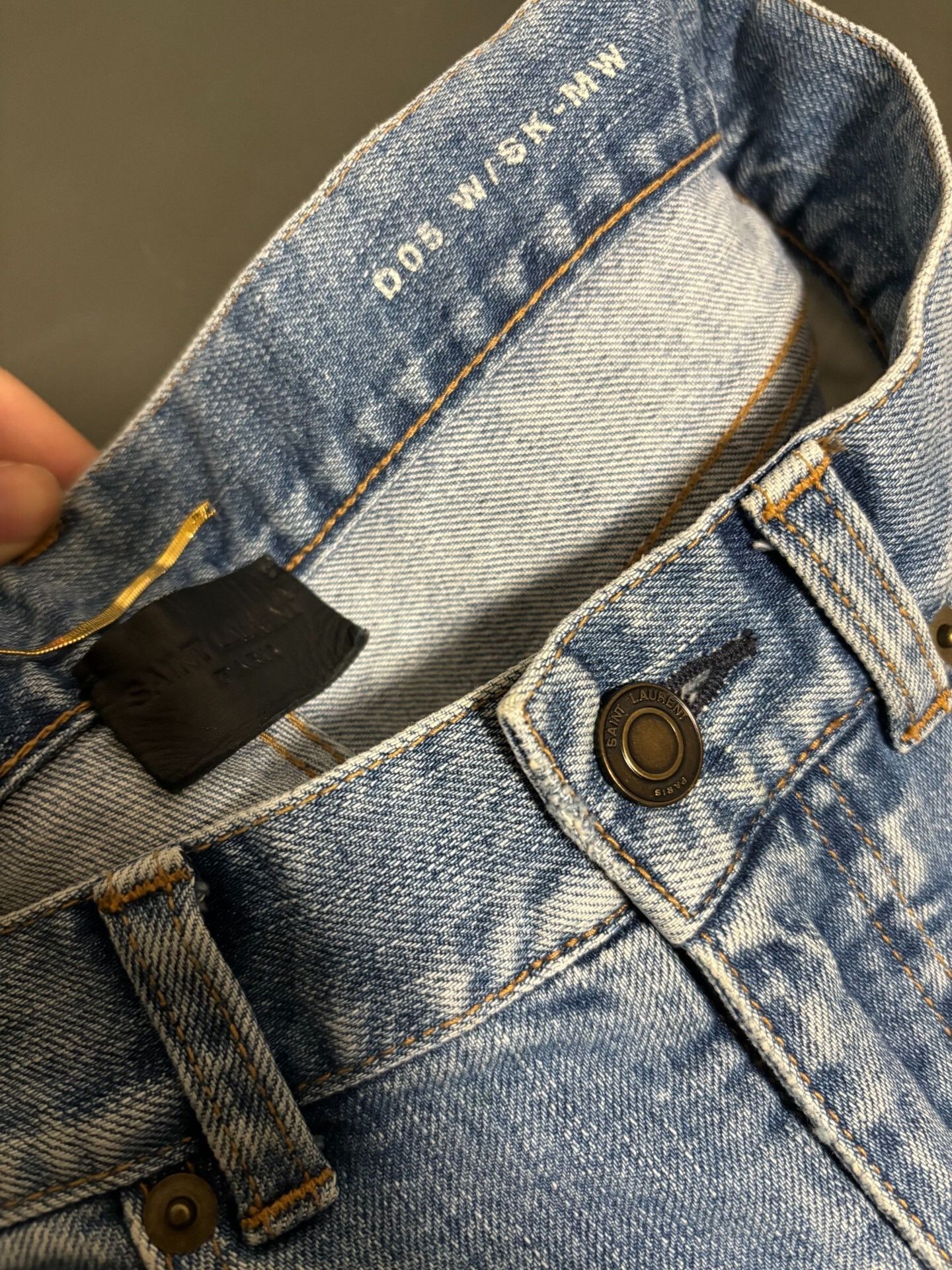 Saint Laurent Paris Saint Laurent Light Blue Distressed Jeans Size US 28 / EU 44 - 4 Thumbnail