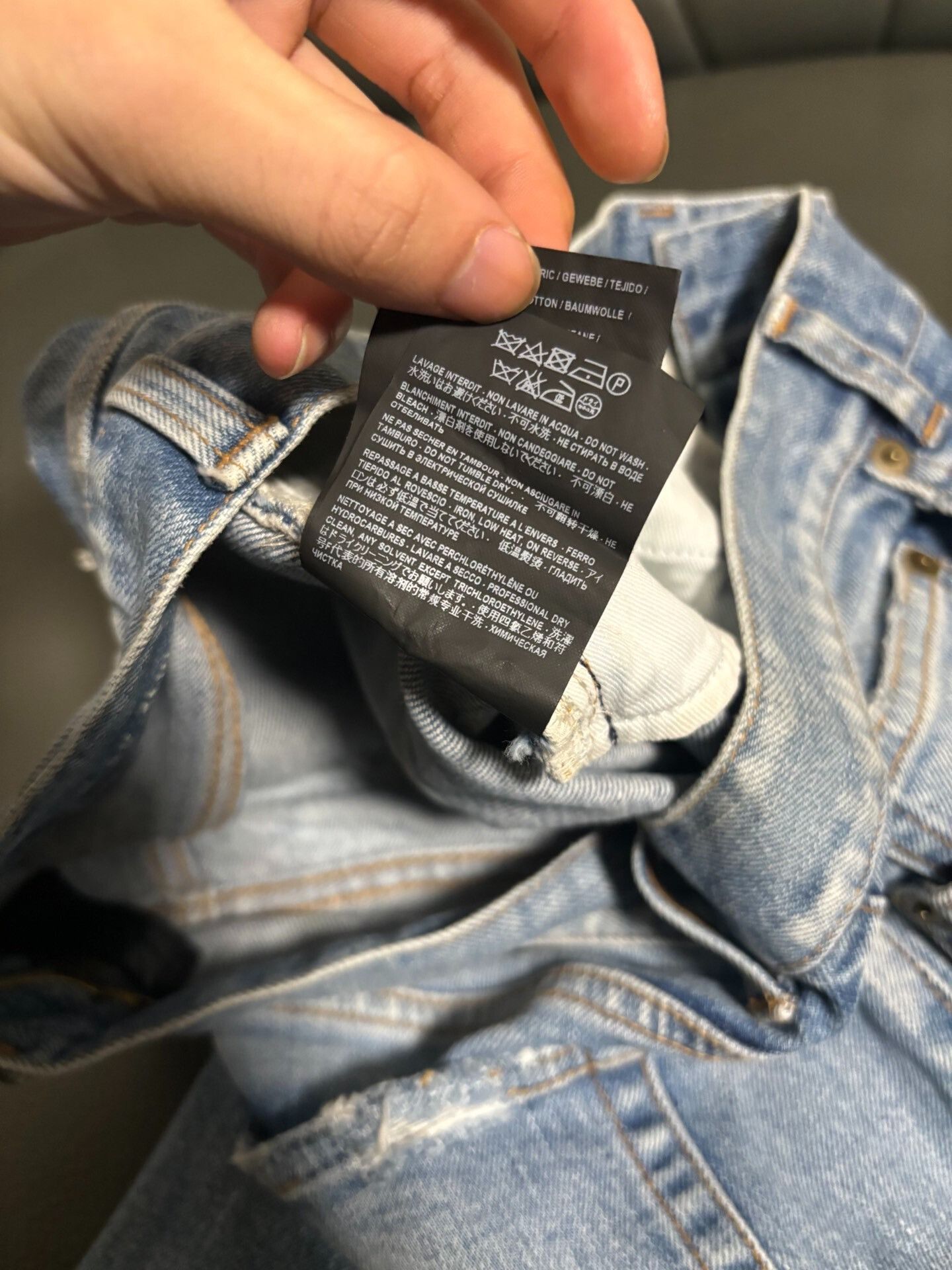 Saint Laurent Paris Saint Laurent Light Blue Distressed Jeans Size US 28 / EU 44 - 7 Thumbnail