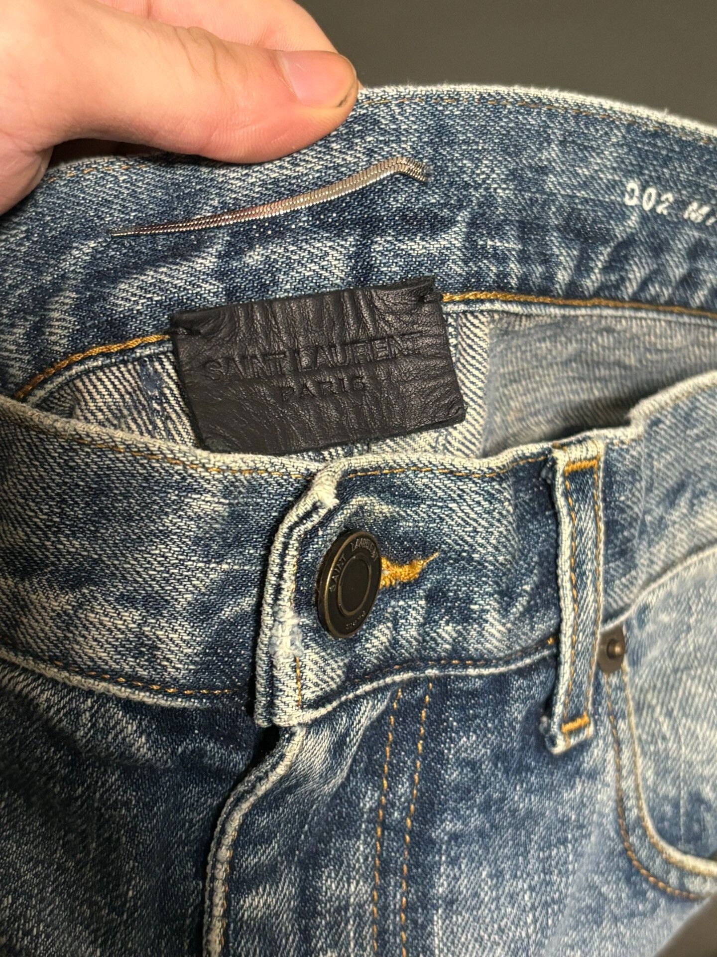 Saint Laurent Paris Saint Laurent Distressed Denim Jeans in Blue Size US 30 / EU 46 - 3 Thumbnail