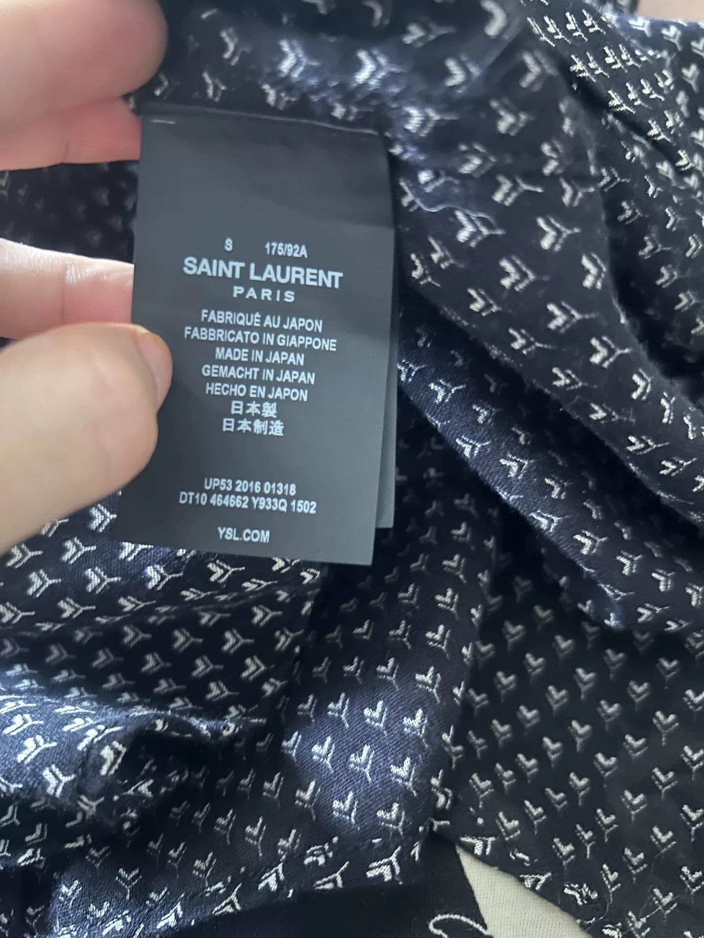 Saint Laurent Paris Saint Laurent Printed Long Sleeve Shirt Size S / US 4 / IT 40 - 7 Thumbnail