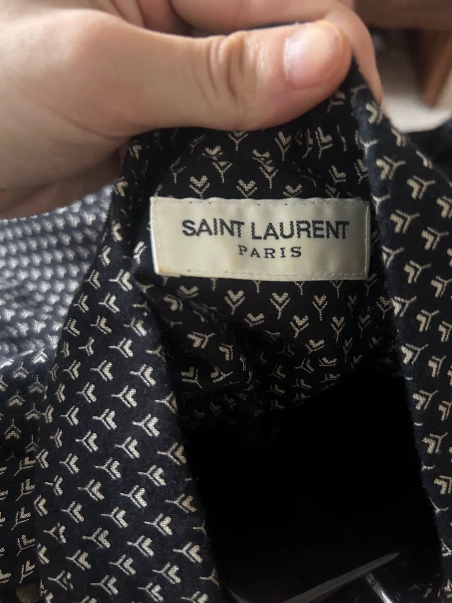 Saint Laurent Paris Saint Laurent Printed Long Sleeve Shirt Size S / US 4 / IT 40 - 6 Thumbnail