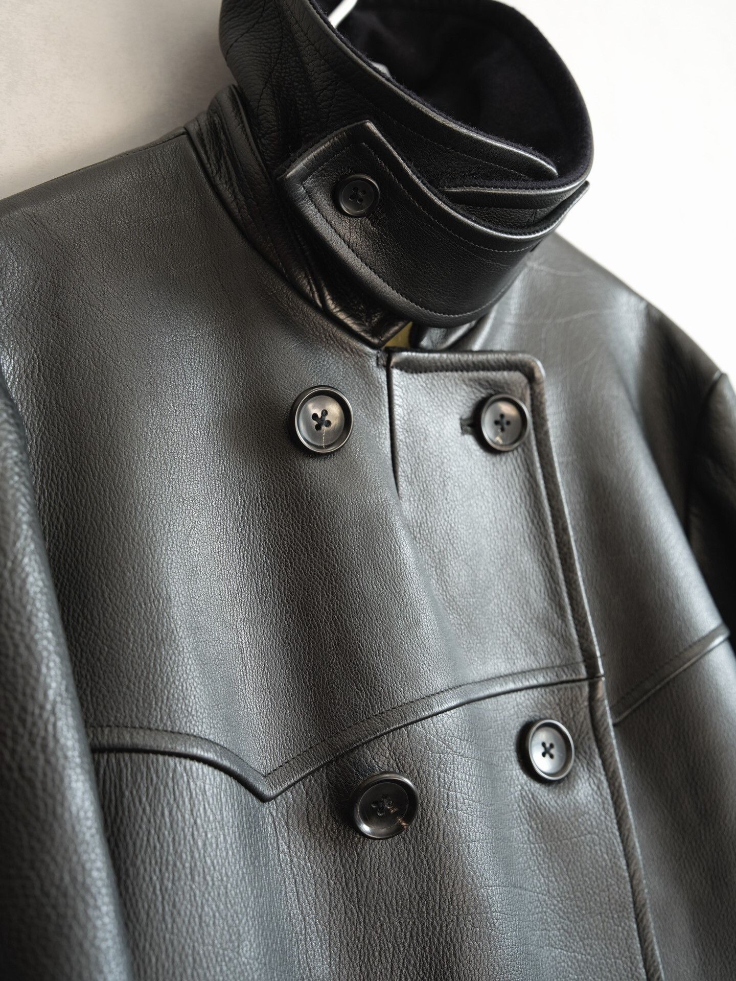 Yohji Yamamoto yohji yamamoto double-breasted buffalo leather coat Size US M / EU 48-50 / 2 - 3 Thumbnail