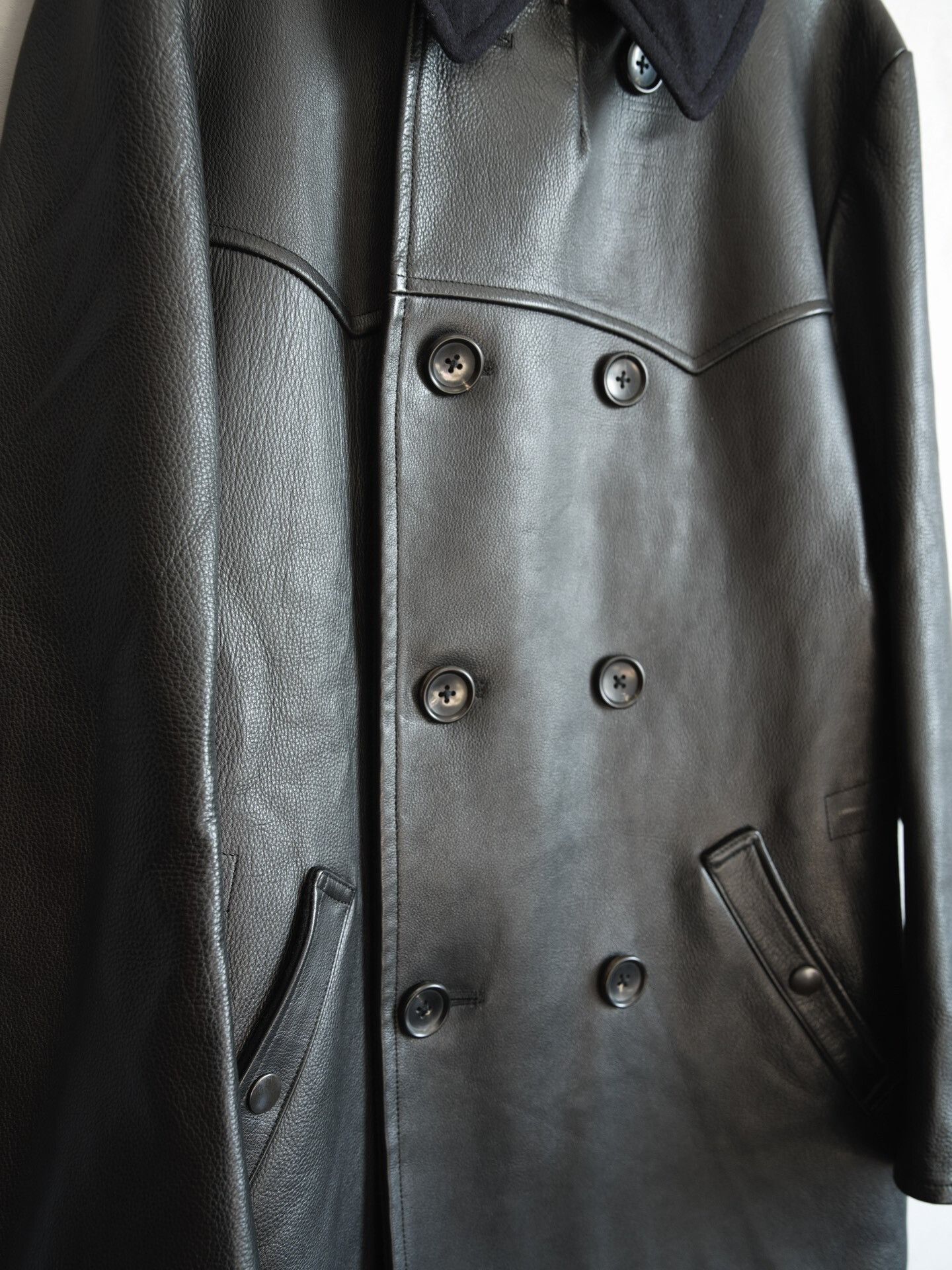 Yohji Yamamoto yohji yamamoto double-breasted buffalo leather coat Size US M / EU 48-50 / 2 - 4 Thumbnail