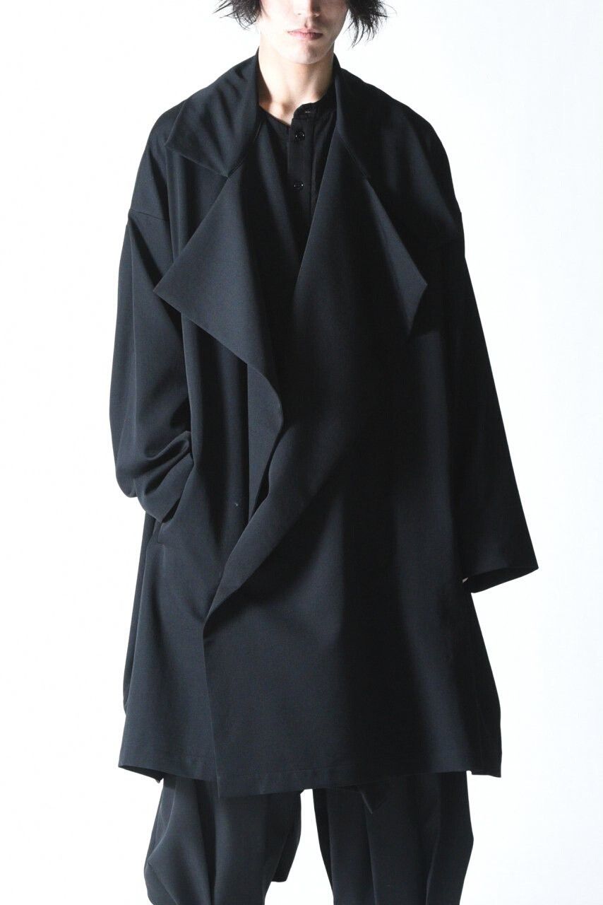 Yohji Yamamoto black oversized wool coat by Yohji Yamamoto Size US M / EU 48-50 / 2 - 2 Thumbnail