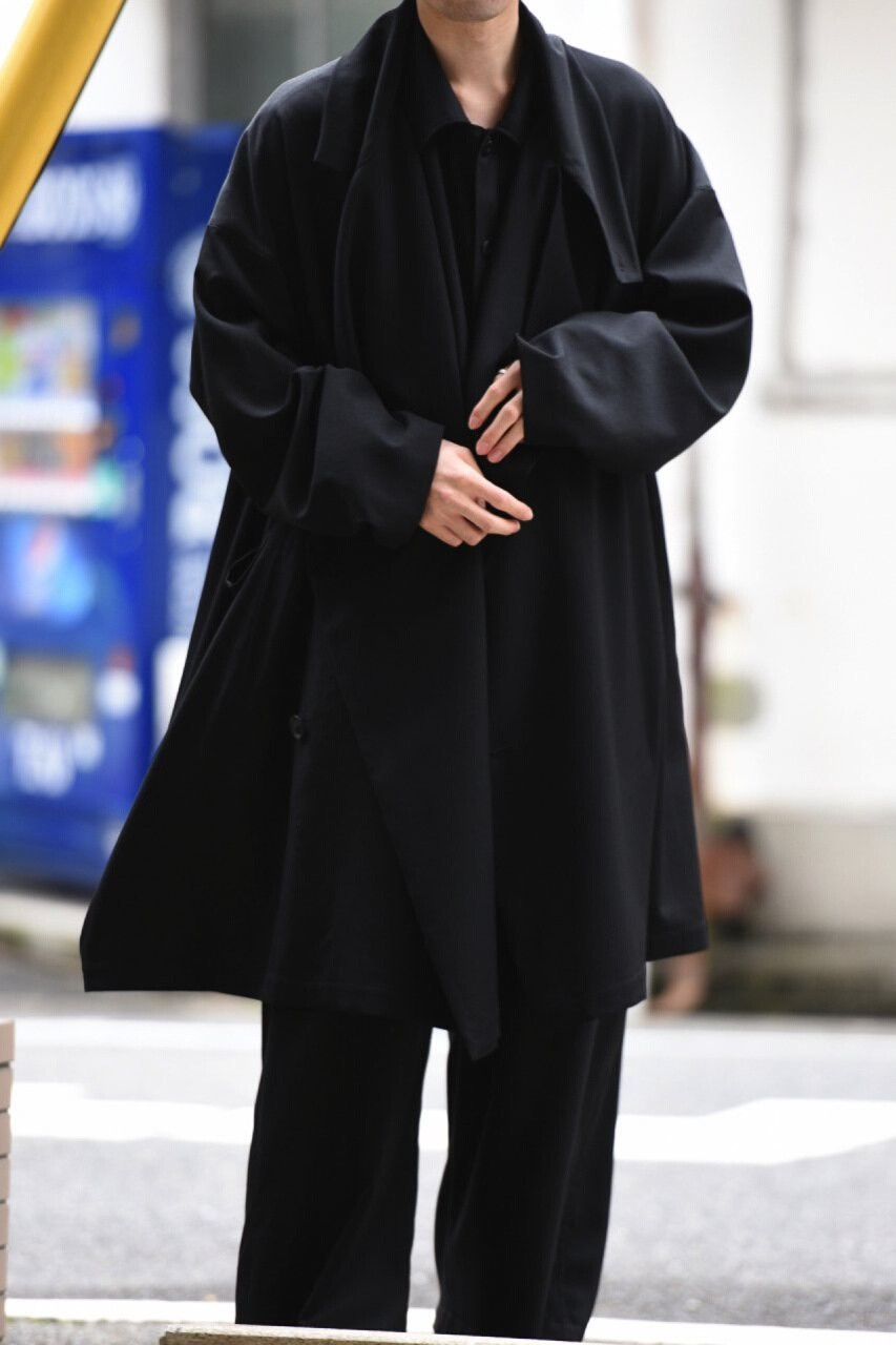 Yohji Yamamoto black oversized wool coat by Yohji Yamamoto Size US M / EU 48-50 / 2 - 5 Thumbnail