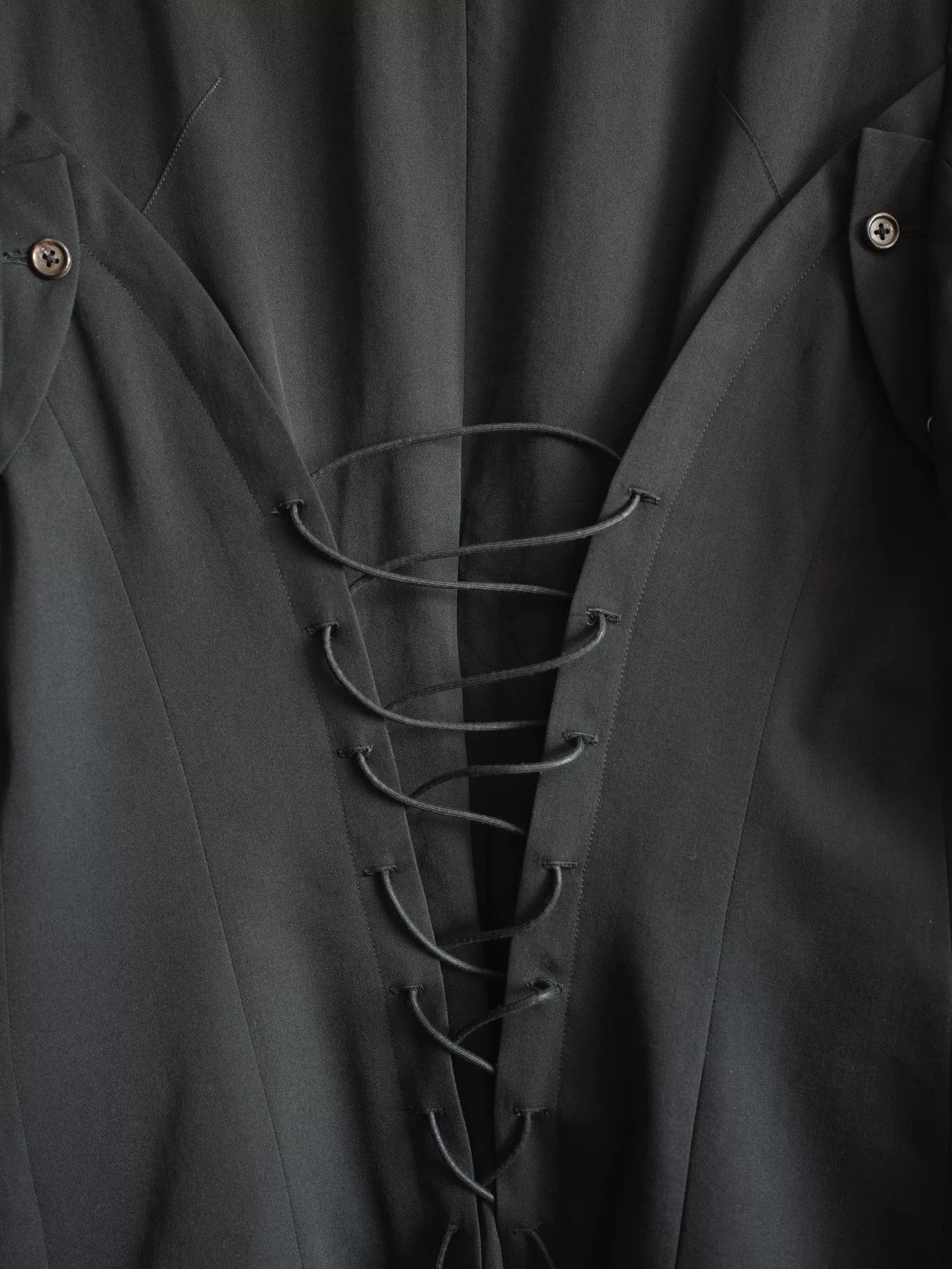 Yohji Yamamoto yohji yamamoto 04ss laced back jacket Size US S / EU 44-46 / 1 - 3 Thumbnail