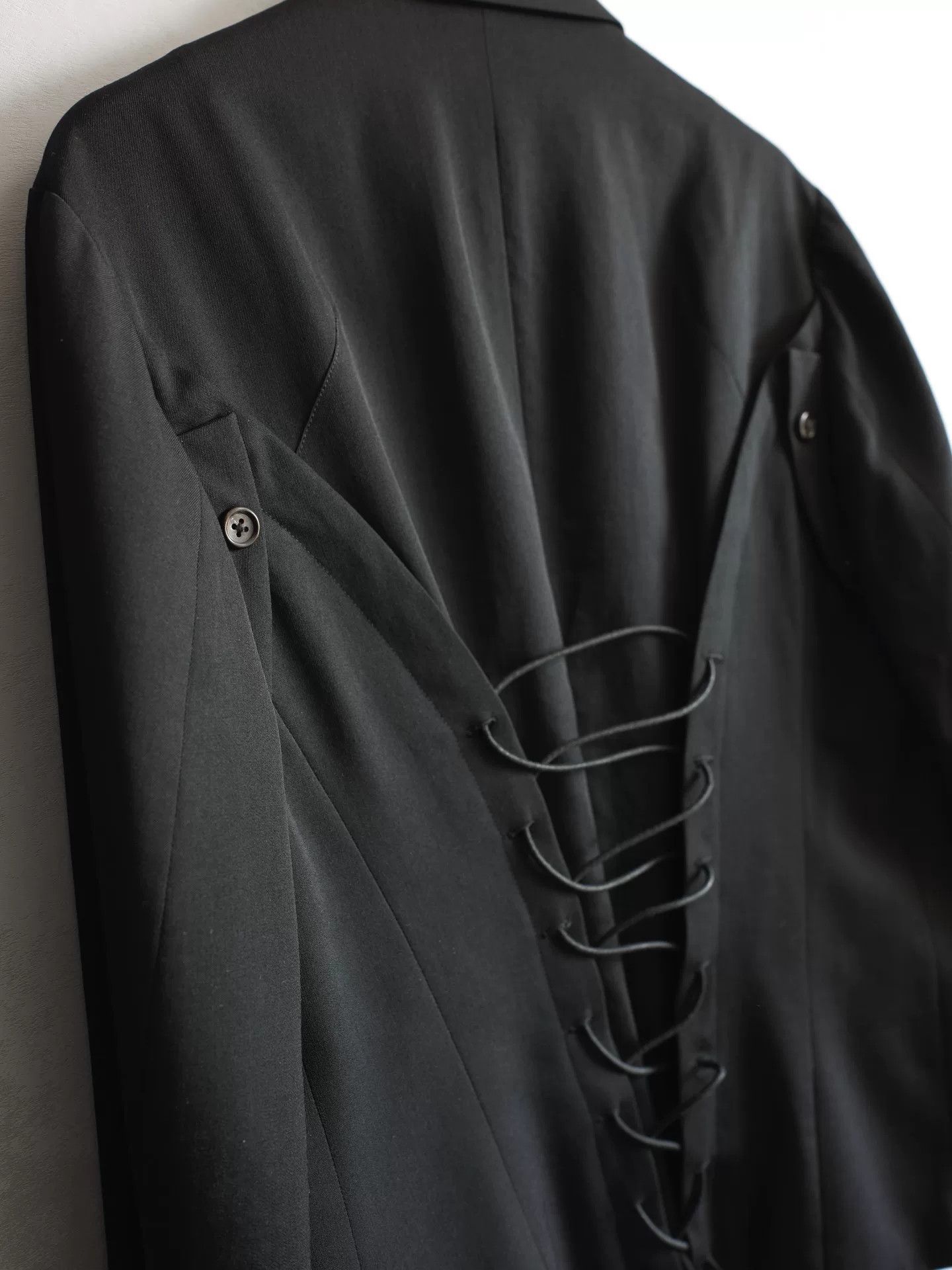 Yohji Yamamoto yohji yamamoto 04ss laced back jacket Size US S / EU 44-46 / 1 - 2 Thumbnail